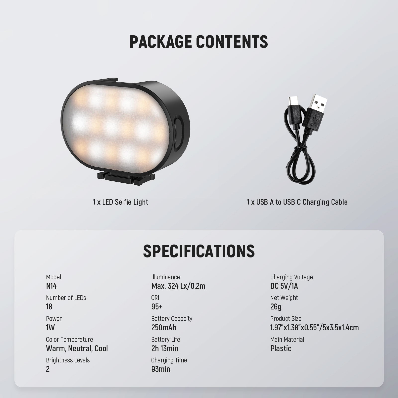 NEEWER ENTRY LEVEL VERSION N14 Magnetic Camera Auxiliary Light