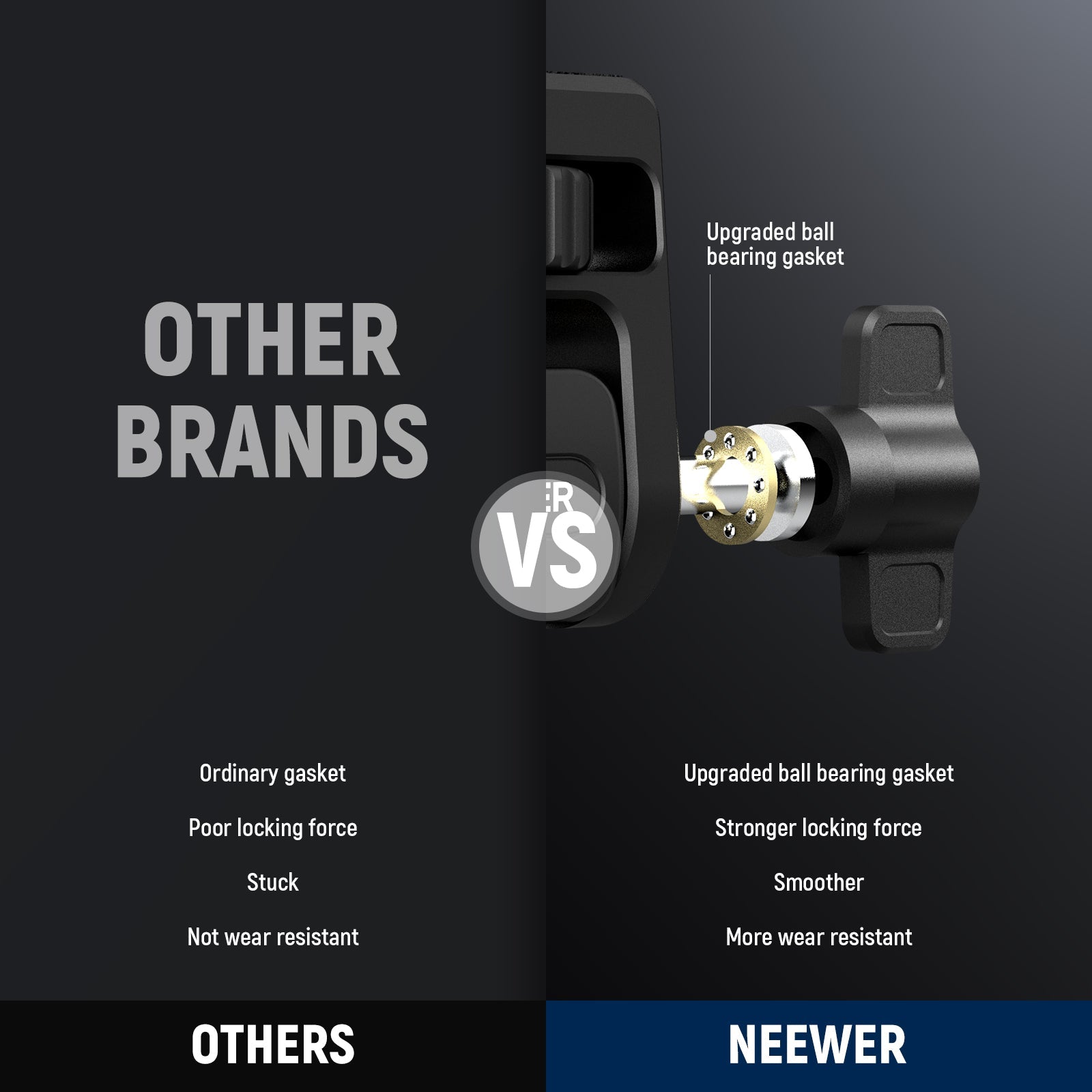 NEEWER MA019 Camera Monitor Mount with Cold Shoe 360° Swivel 180° Tilt