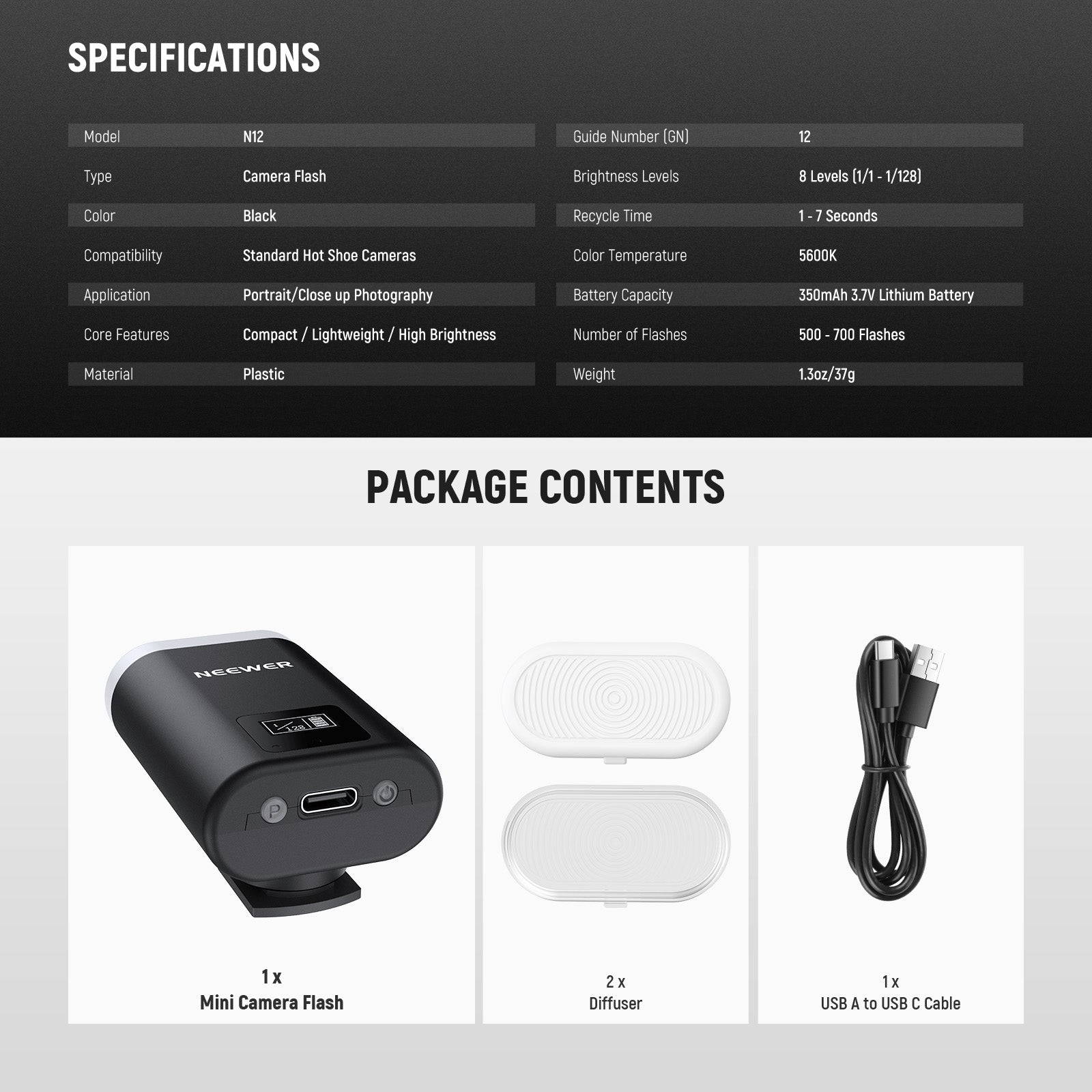 NEEWER ENTRY LEVEL VERSION N12 Mini Camera Flash
