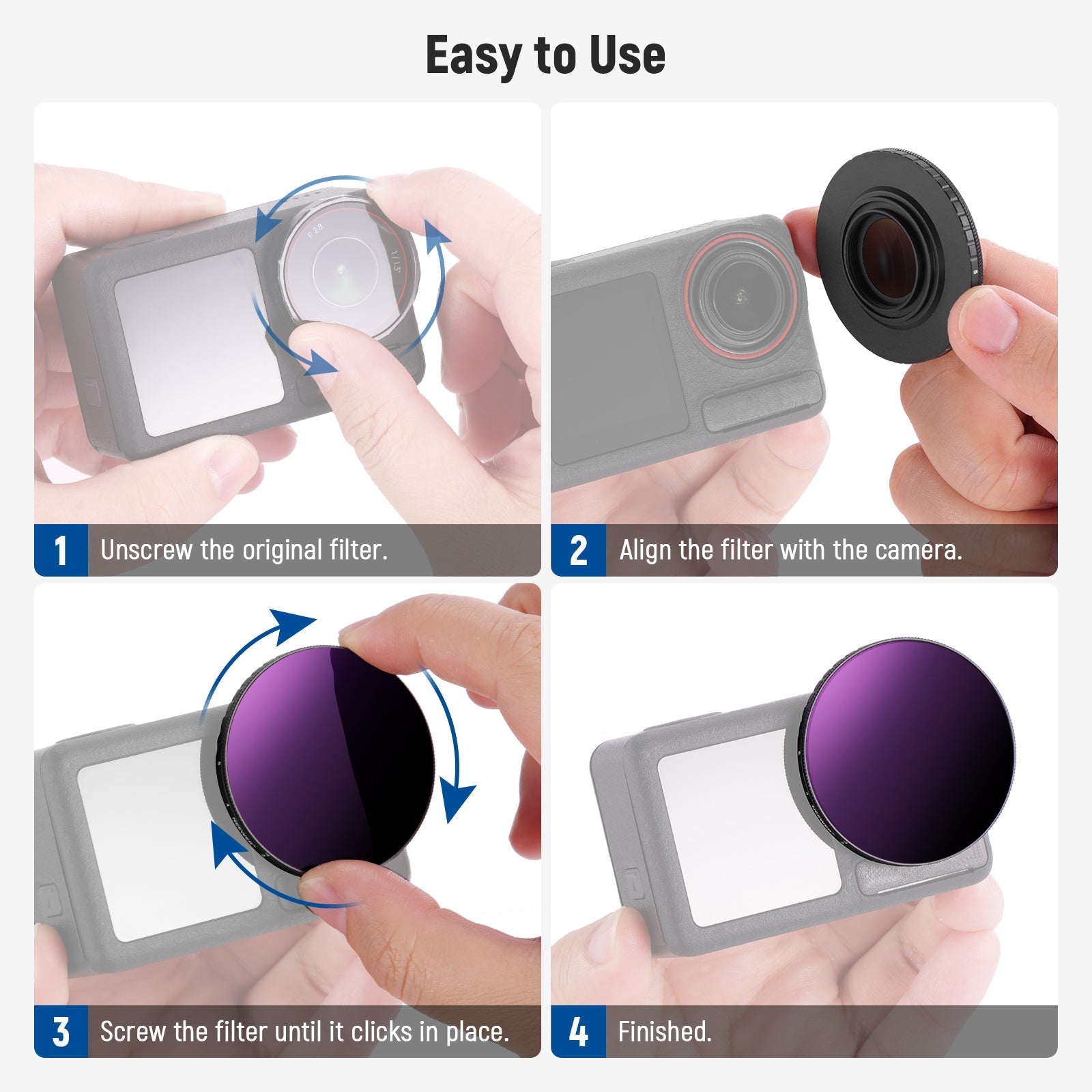 NEEWER Filter Lens Set For DJI Osmo Action 5 Pro/4