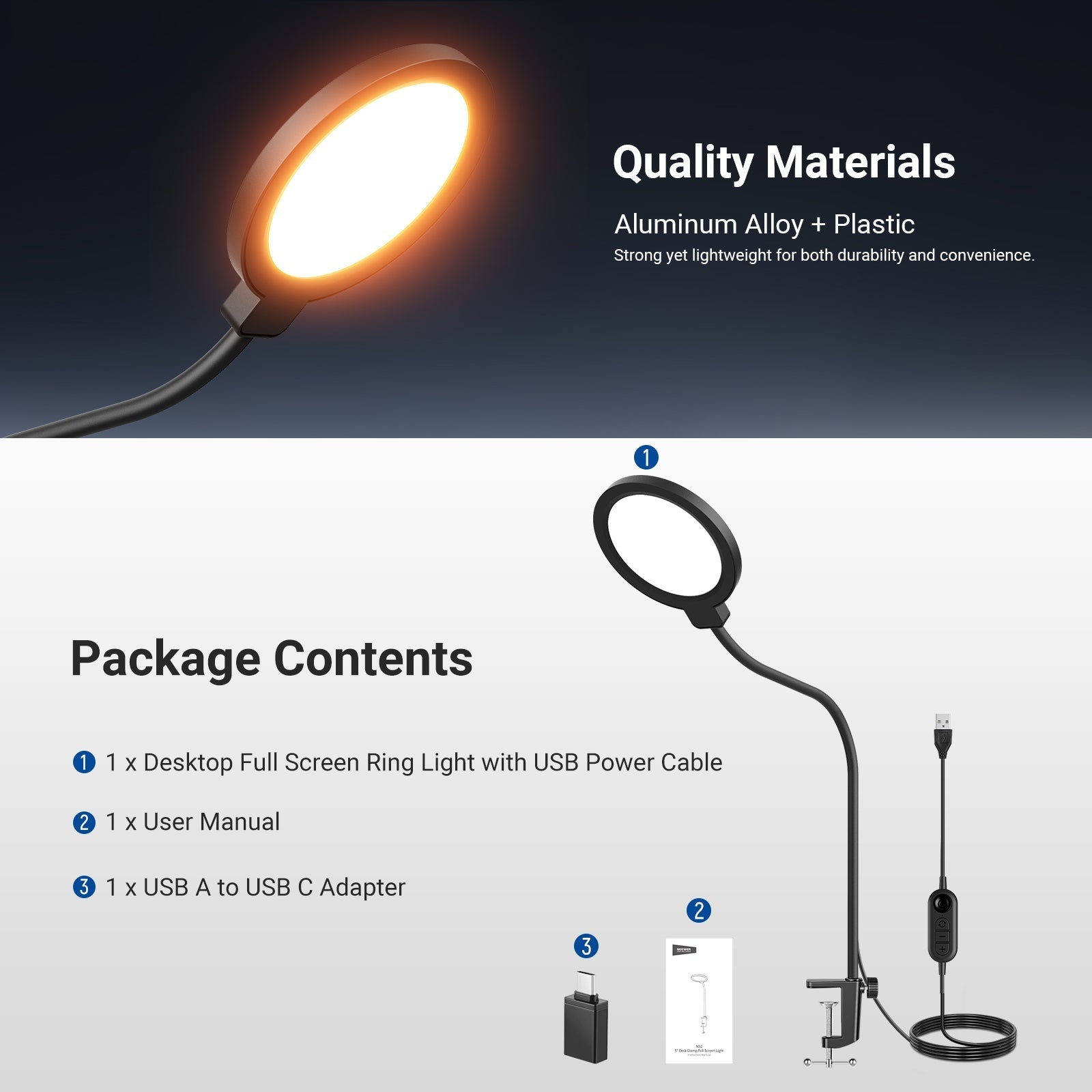 NEEWER ENTRY LEVEL VERSION N32 Edge Lit Full Screen Ring Light