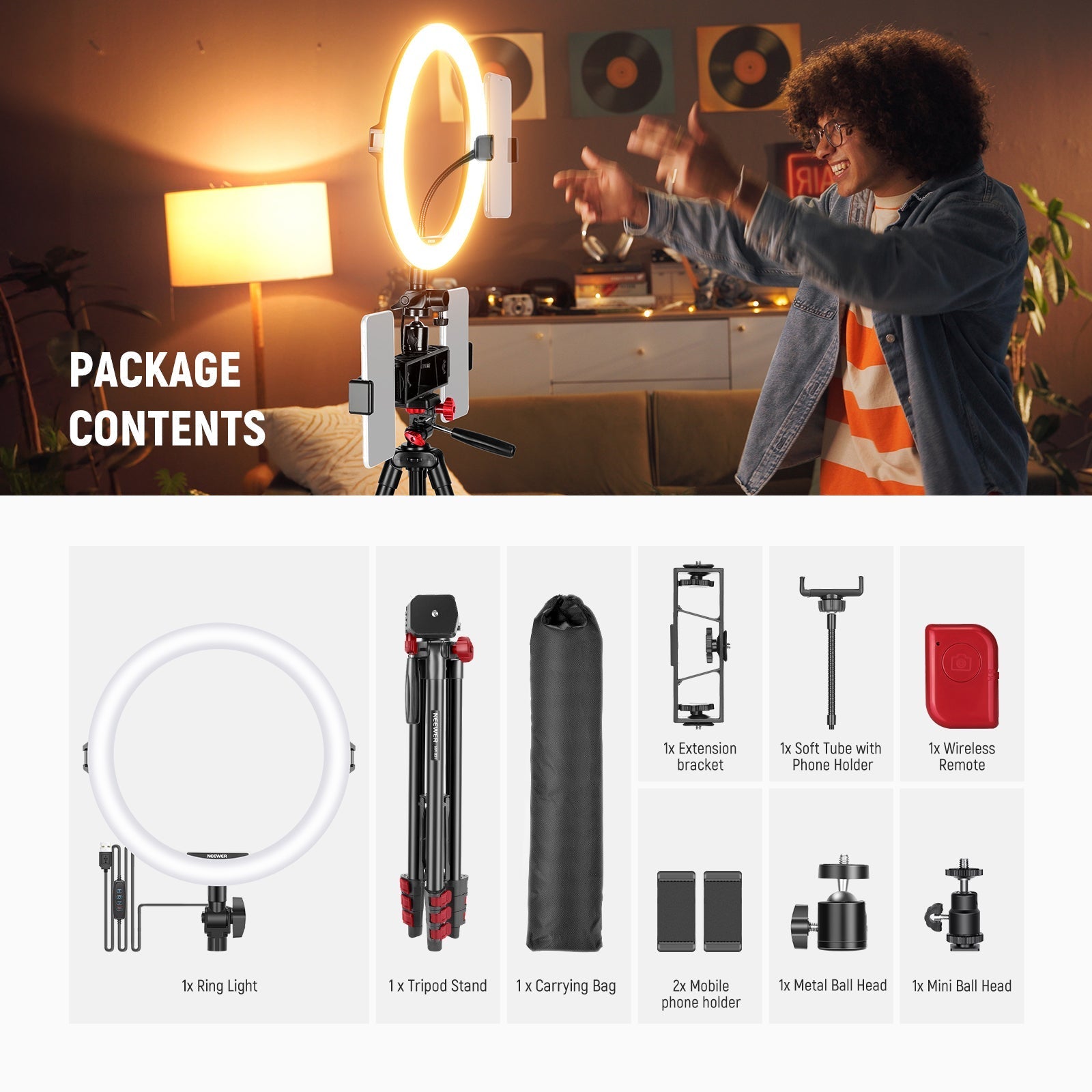 NEEWER BASICS R11 10" Selfie Ring Light