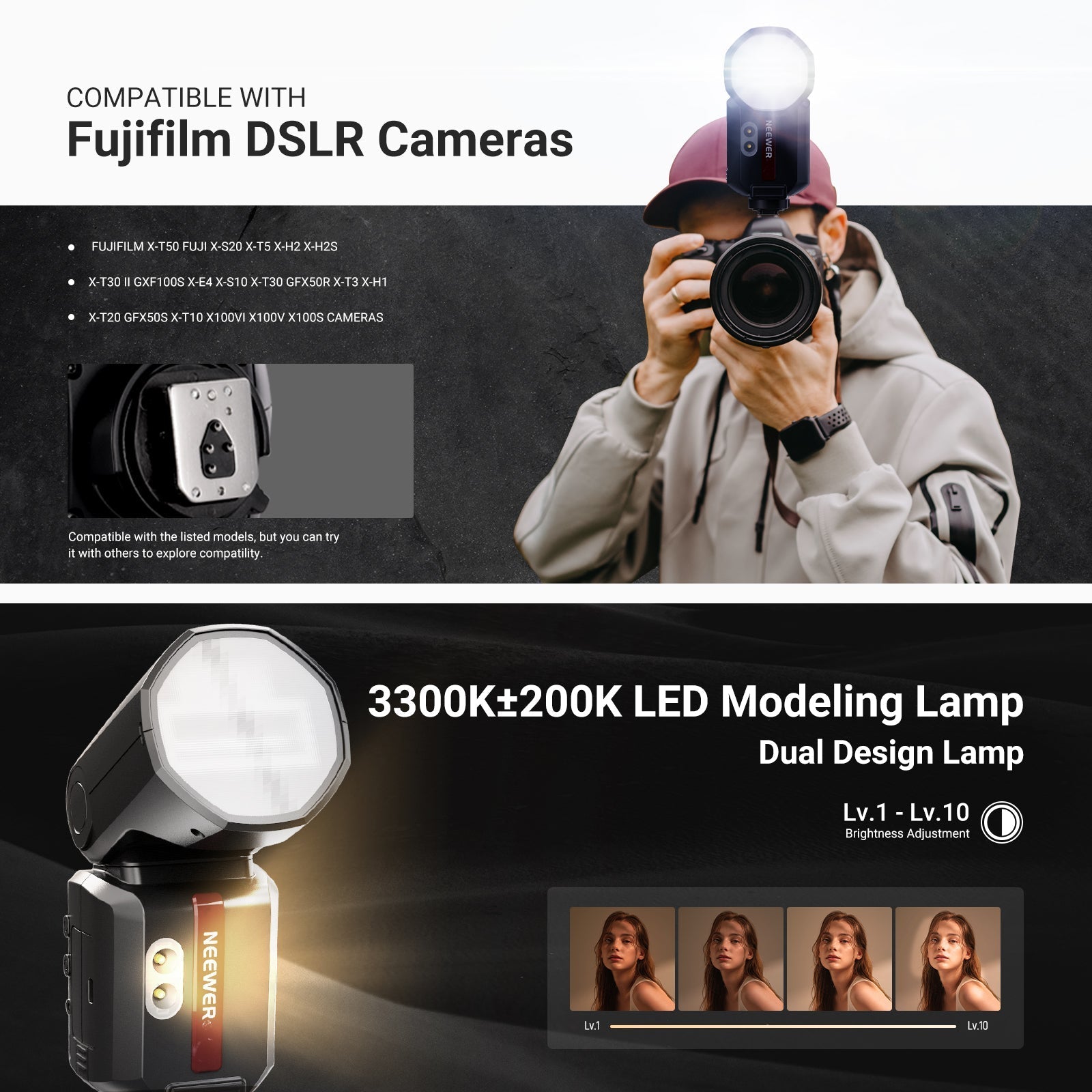 NEEWER Z3 100Ws 2.4G TTL Flash Speedlite