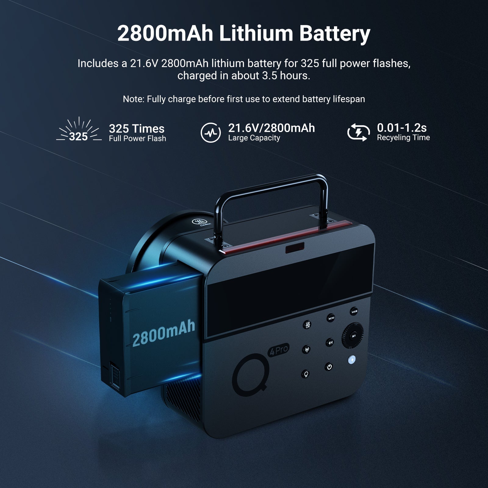 NEEWER Q4PRO 400Ws 2.4G TTL Outdoor Flash Strobe