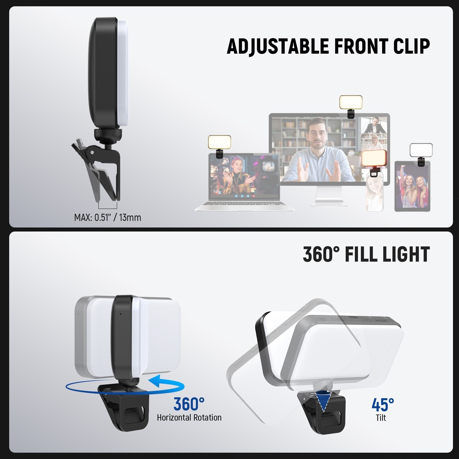 NEEWER ENTRY LEVEL VERSION N6C Clip On LED RGB Selfie Light