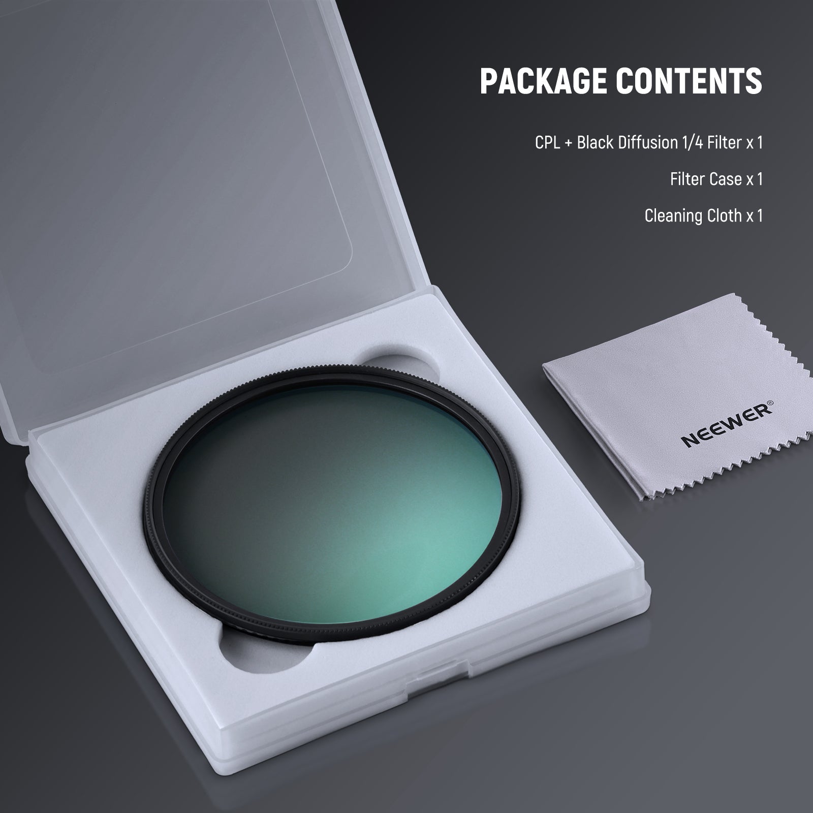 NEEWER 2 in 1 CPL + Black Diffusion 1/4 Filter