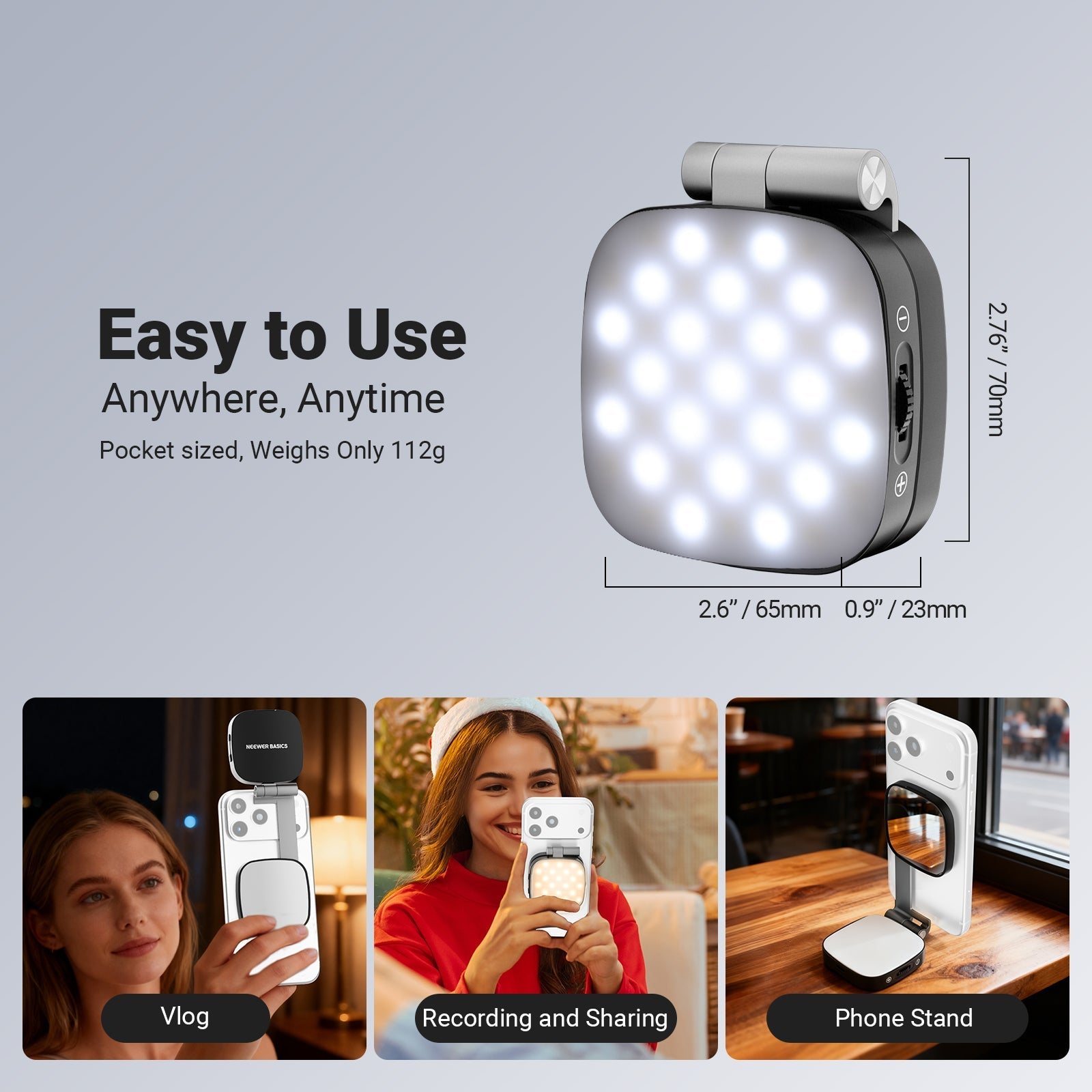 NEEWER BASICS NL45B Magnetic Selfie Light