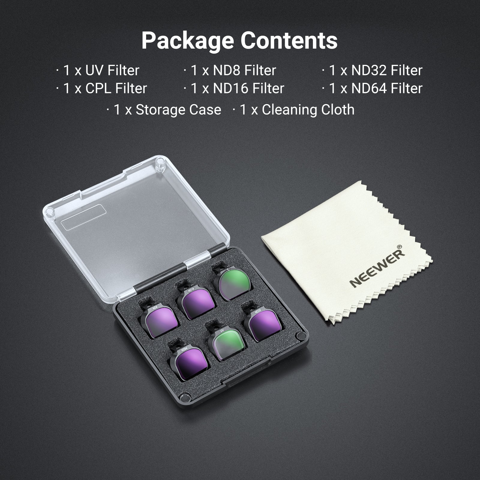 NEEWER Filter Set Compatible with DJI NEO 2