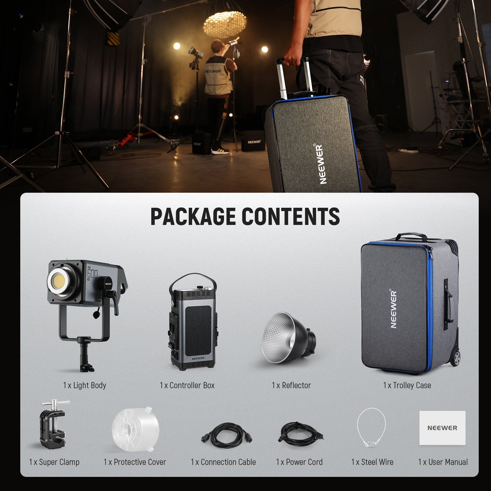 NEEWER AS600B 600W Output Bi-Color COB LED Video Light