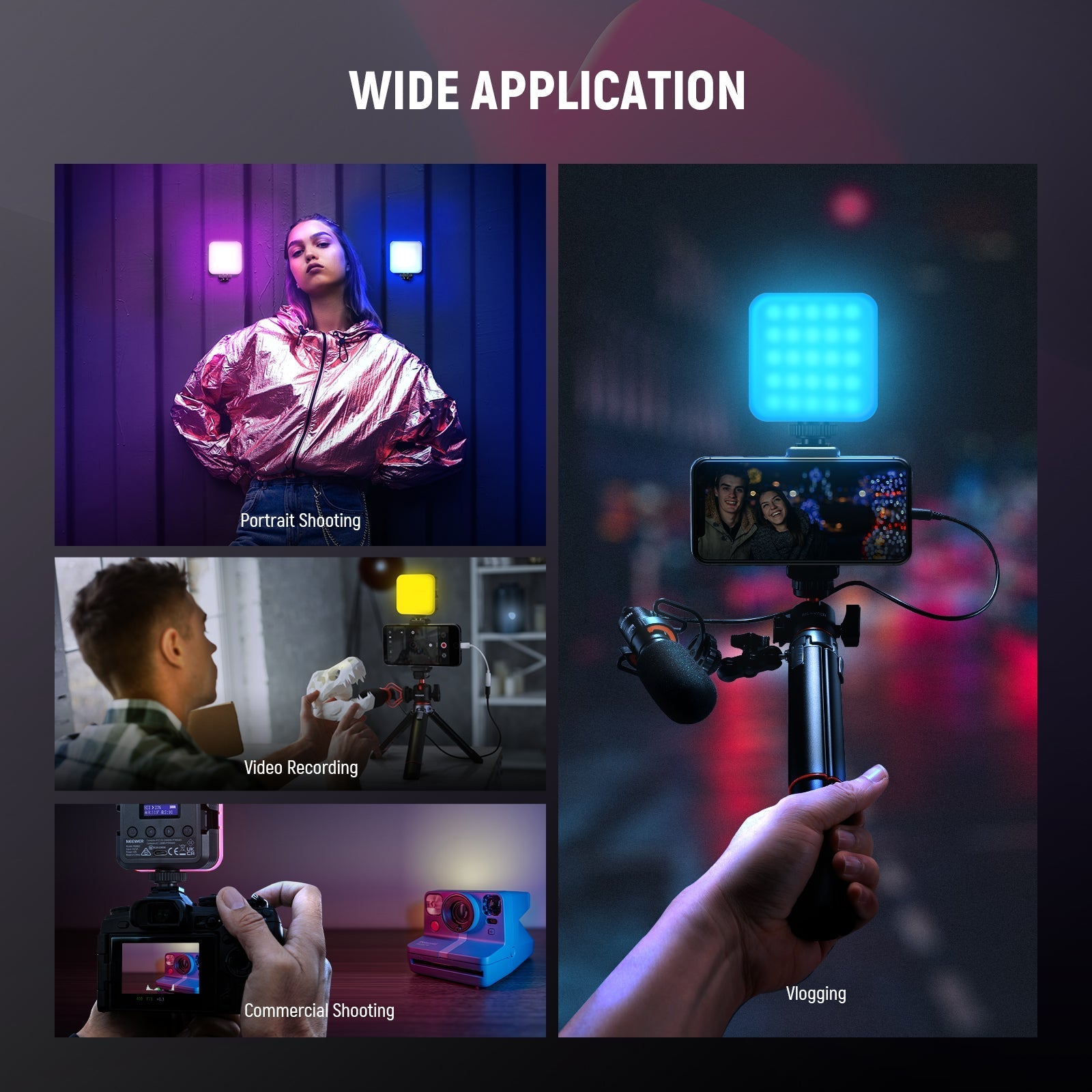 NEEWER RGB62 Magnetic RGB Video Light With App Control