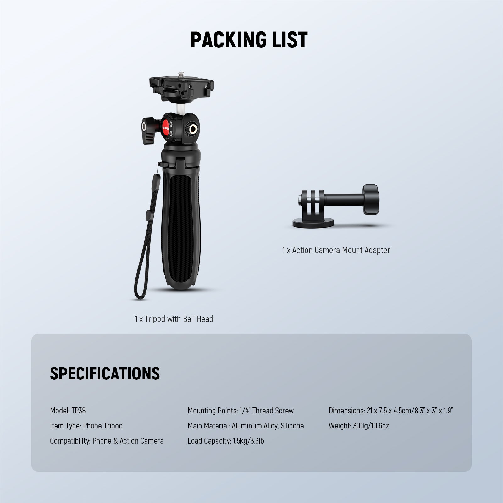 NEEWER TP38 15" Desktop Tripod