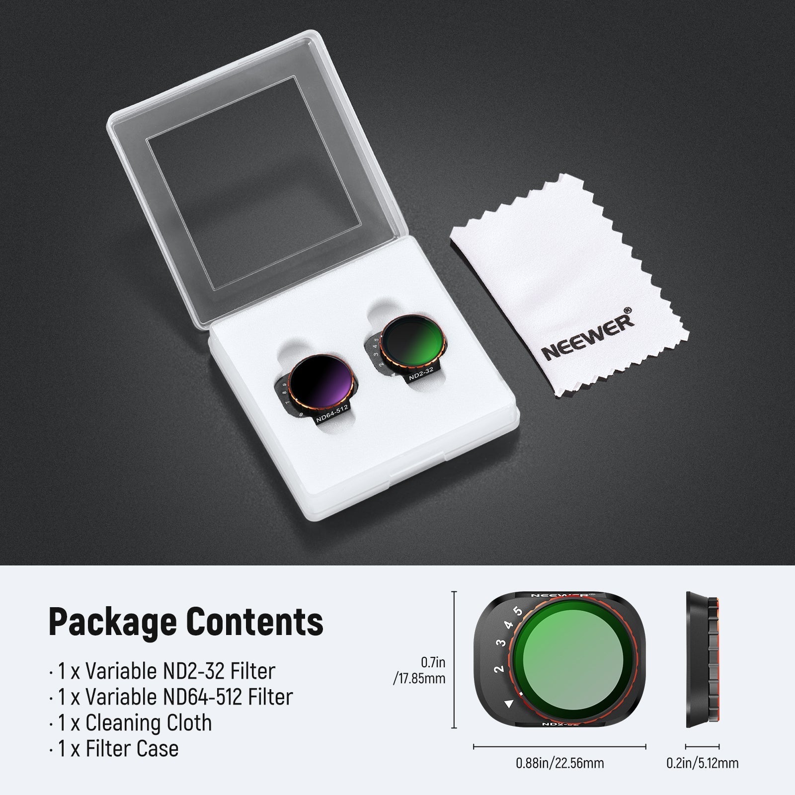 NEEWER Variable ND Filter Set For DJI Mini 4 Pro
