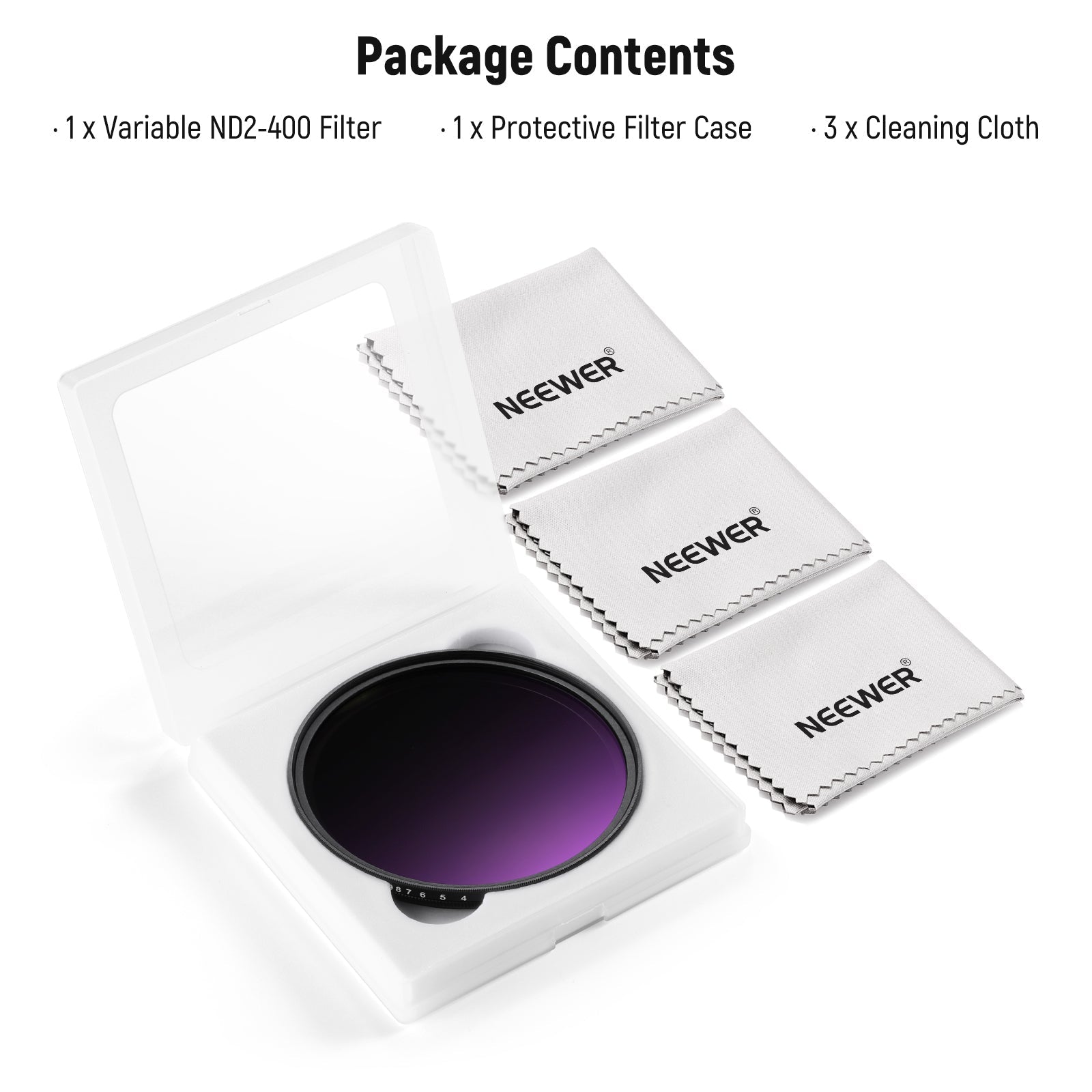 NEEWER Variable ND2-400 Filter (1-9 Stops)