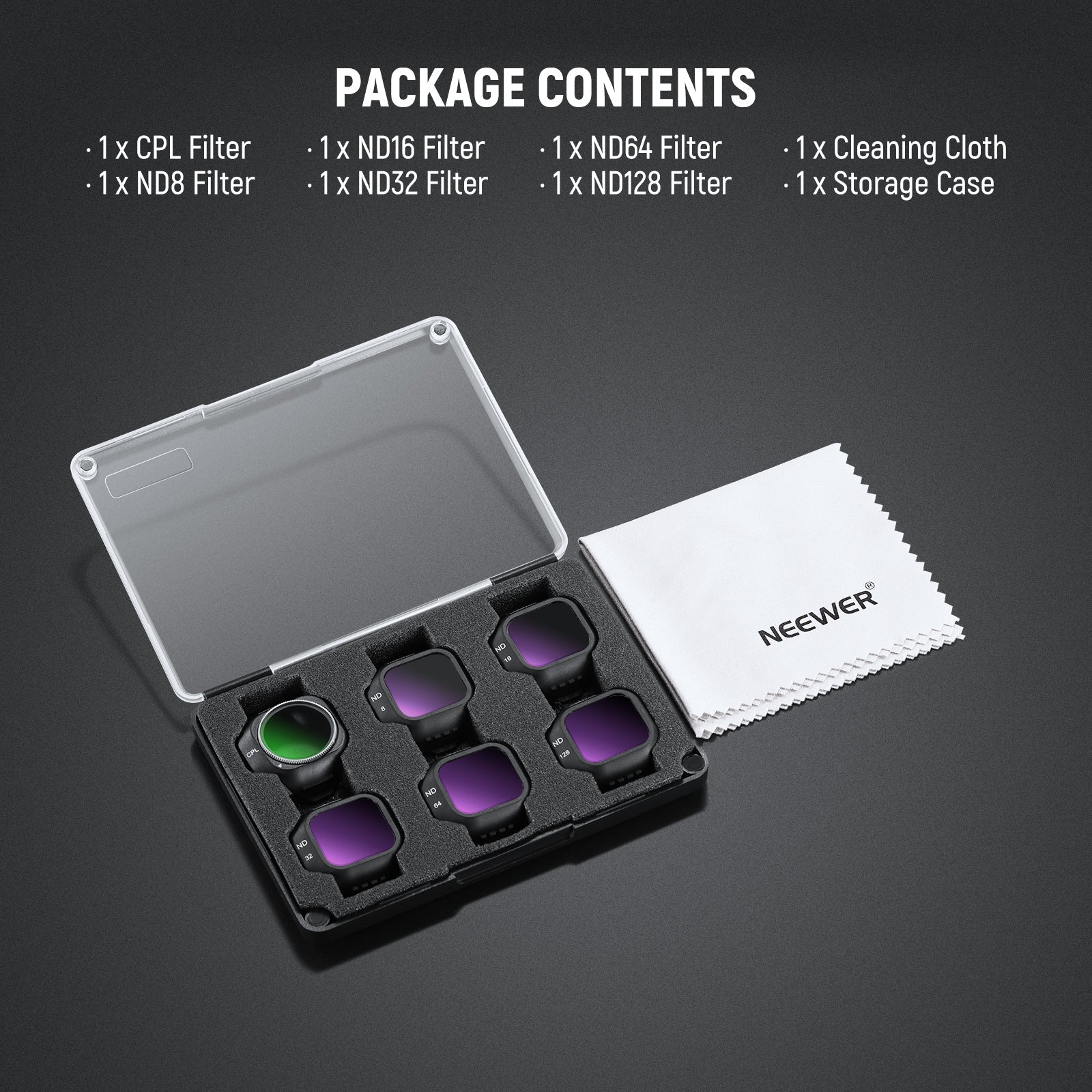 NEEWER Filter Set Compatible with DJI Mini 5 Pro Drone