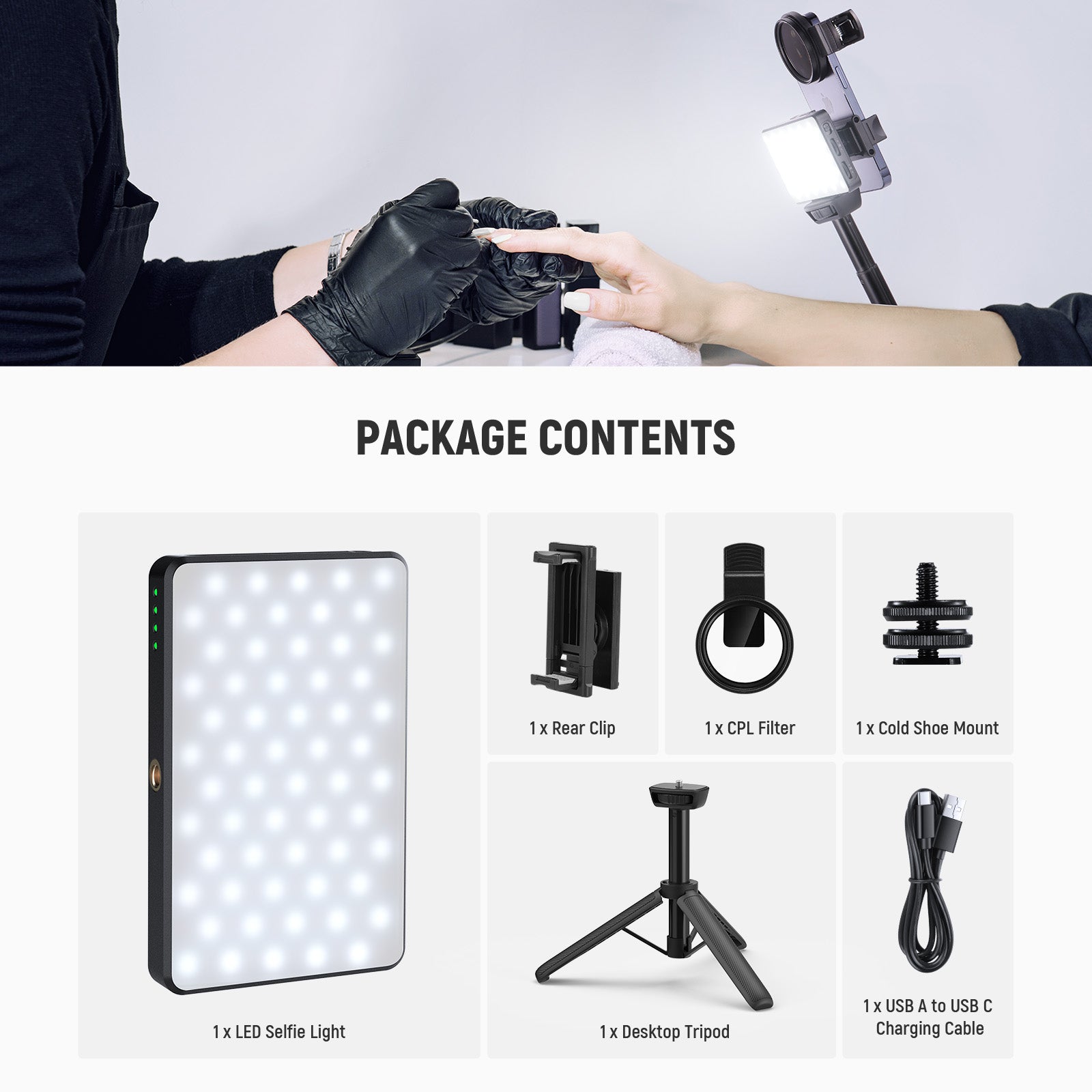 NEEWER BASICS BL120B Clip On LED Selfie Phone Light Kit