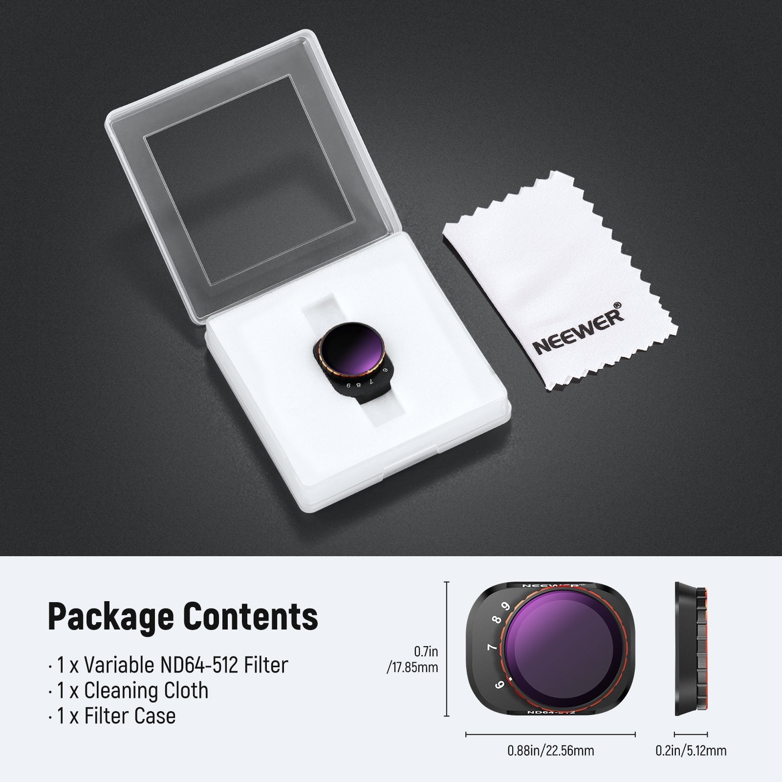 NEEWER Variable ND Filter Set For DJI Mini 4 Pro