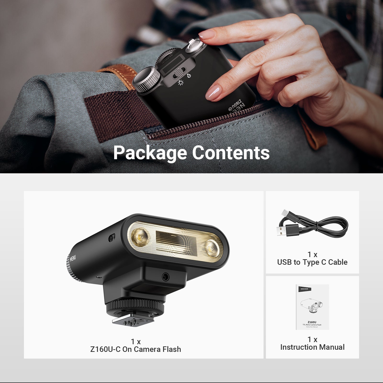NEEWER Z160U TTL Mini Camera Flash Speedlite