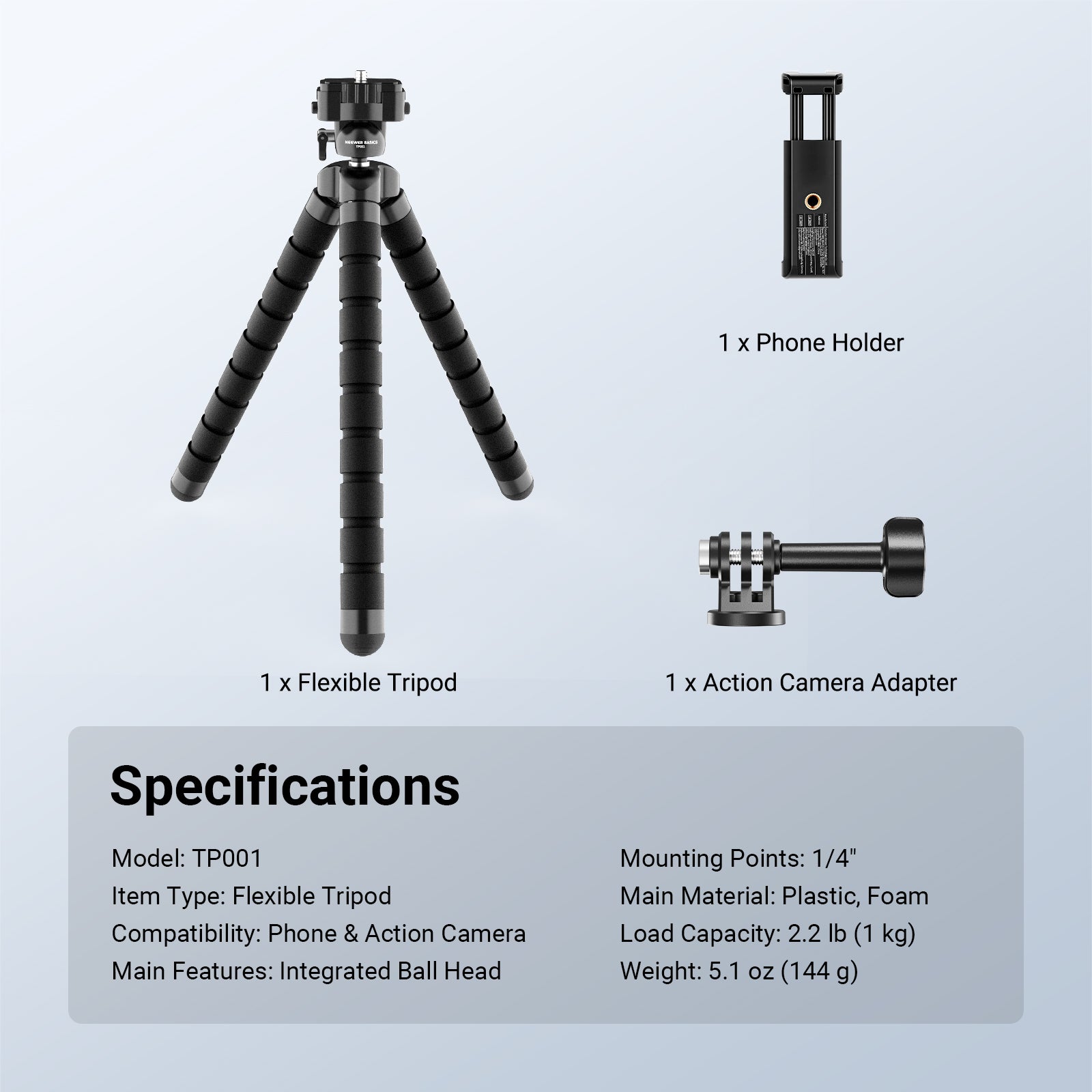 NEEWER BASICS TP001 Flexible Phone Tripod