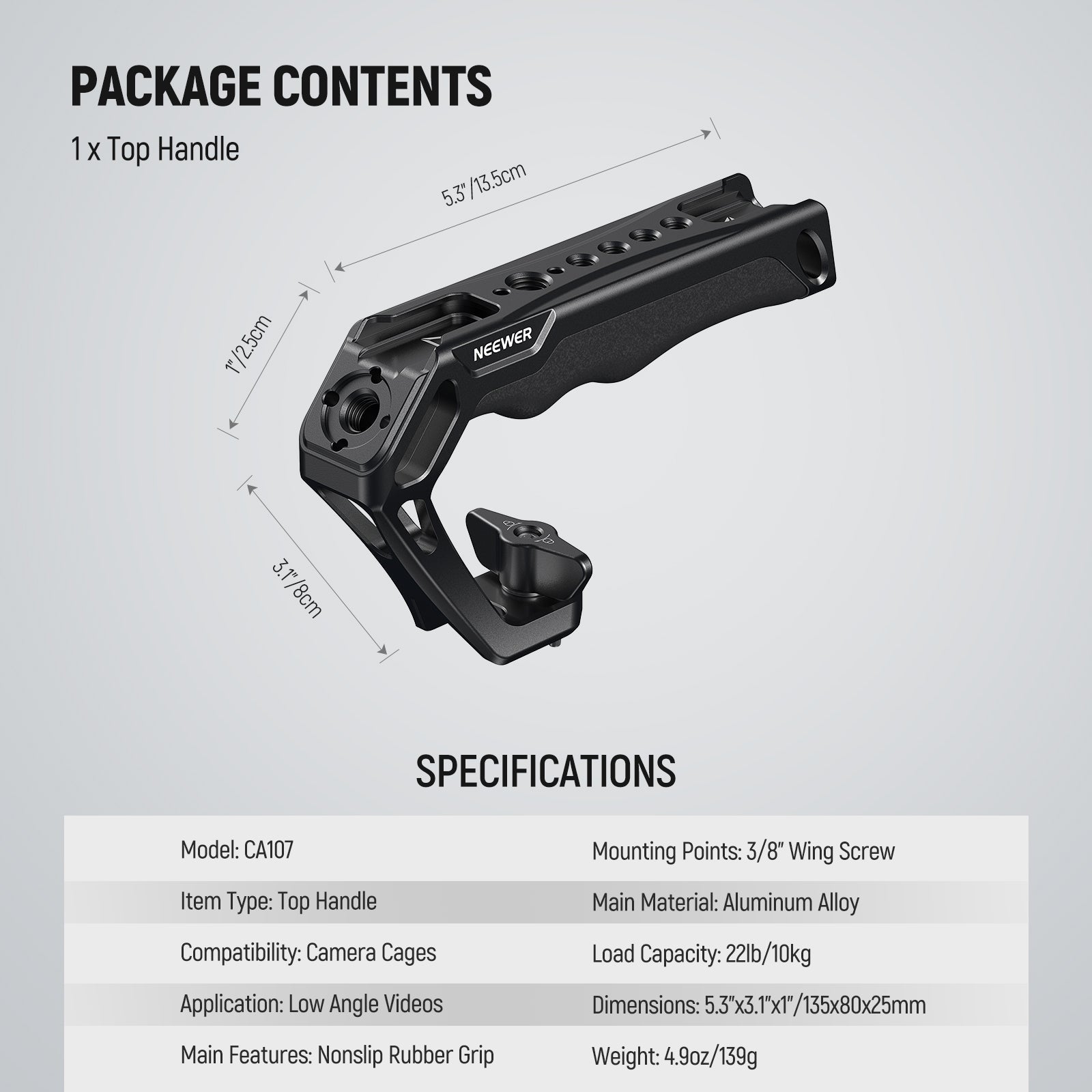 NEEWER CA107 Camera Top Handle
