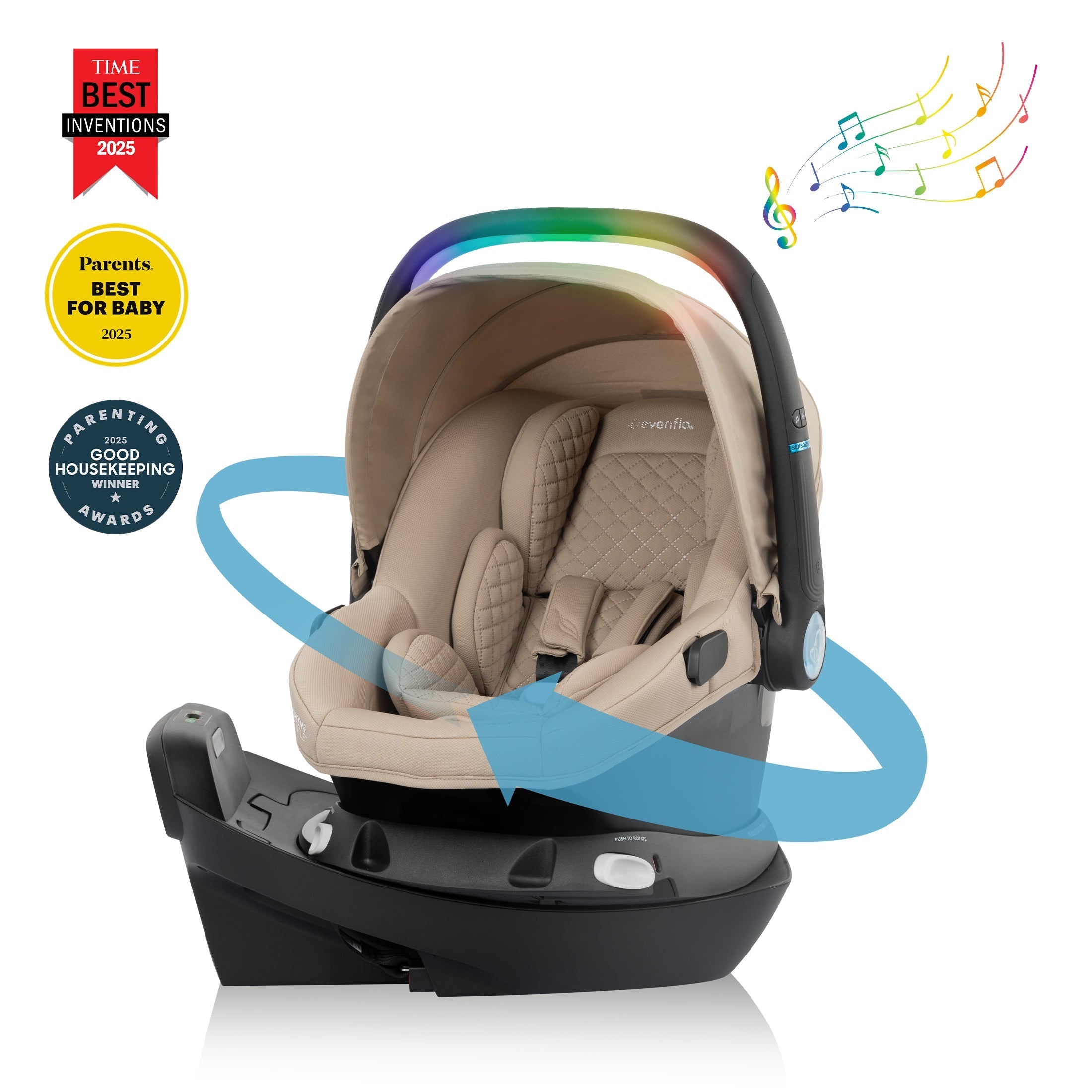 Revolve180 LiteMax NXT Rotating Infant Car Seat with SensorySoothe