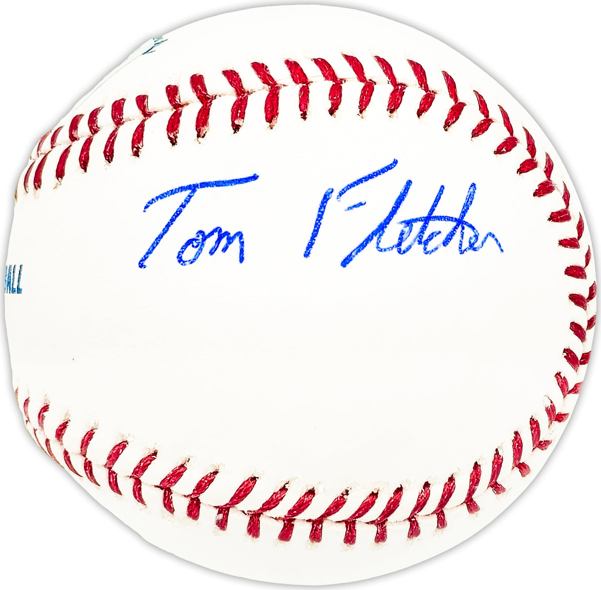 Tom Fletcher Autographed Official MLB Baseball Detroit Tigers Beckett BAS QR #BM25550