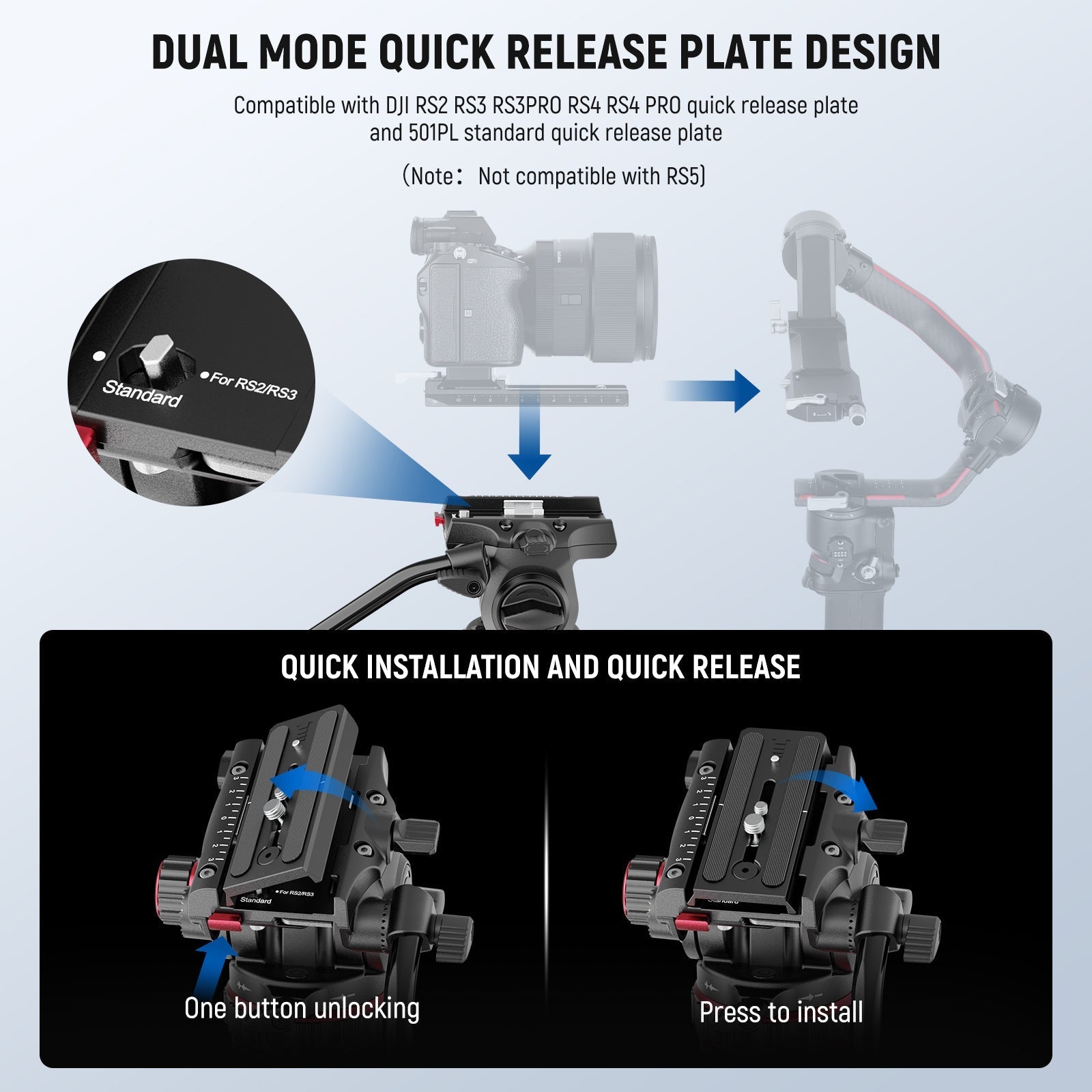 NEEWER LL37 78" Carbon Fiber Video Tripod