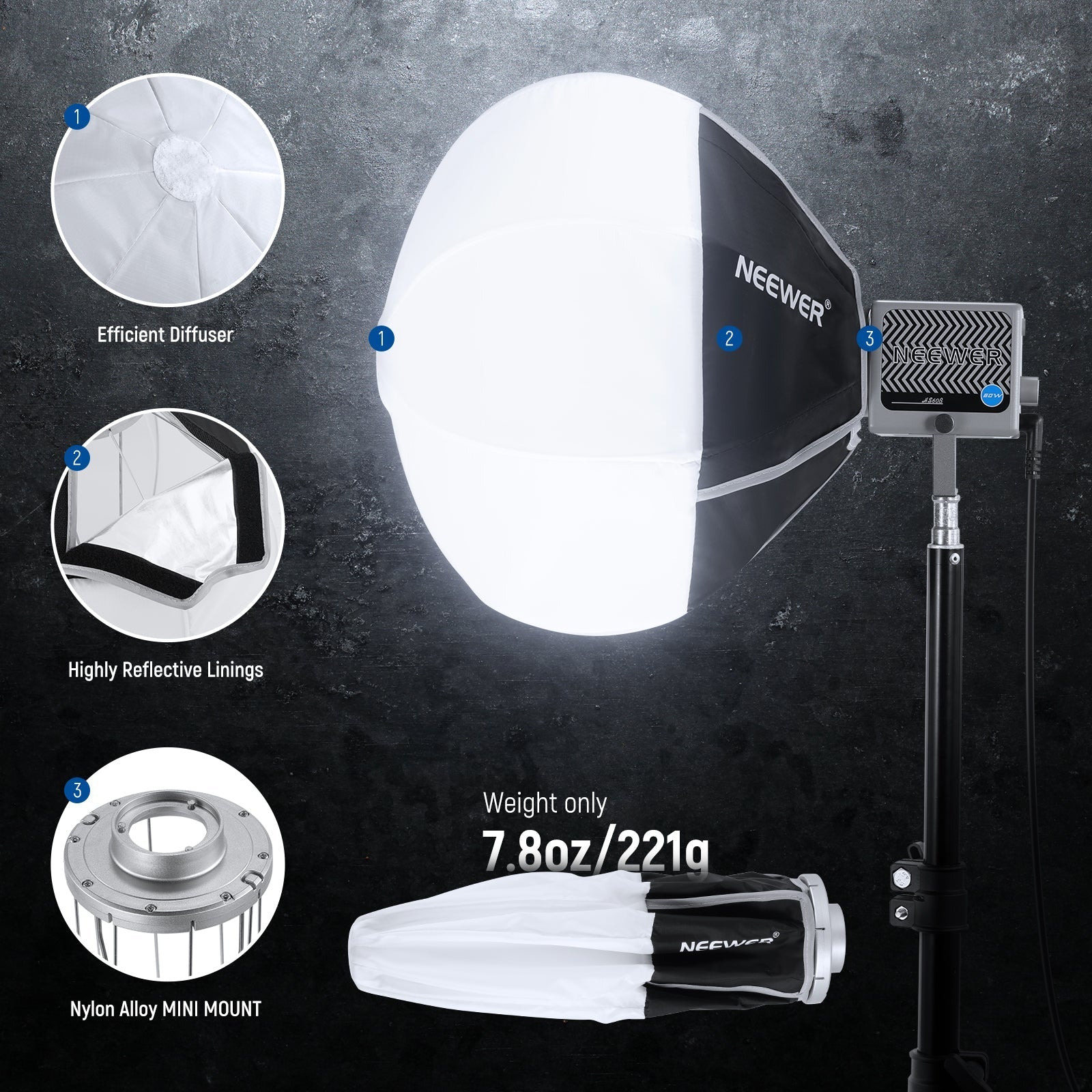 NEEWER NS7L 12"/30cm Lantern Softbox