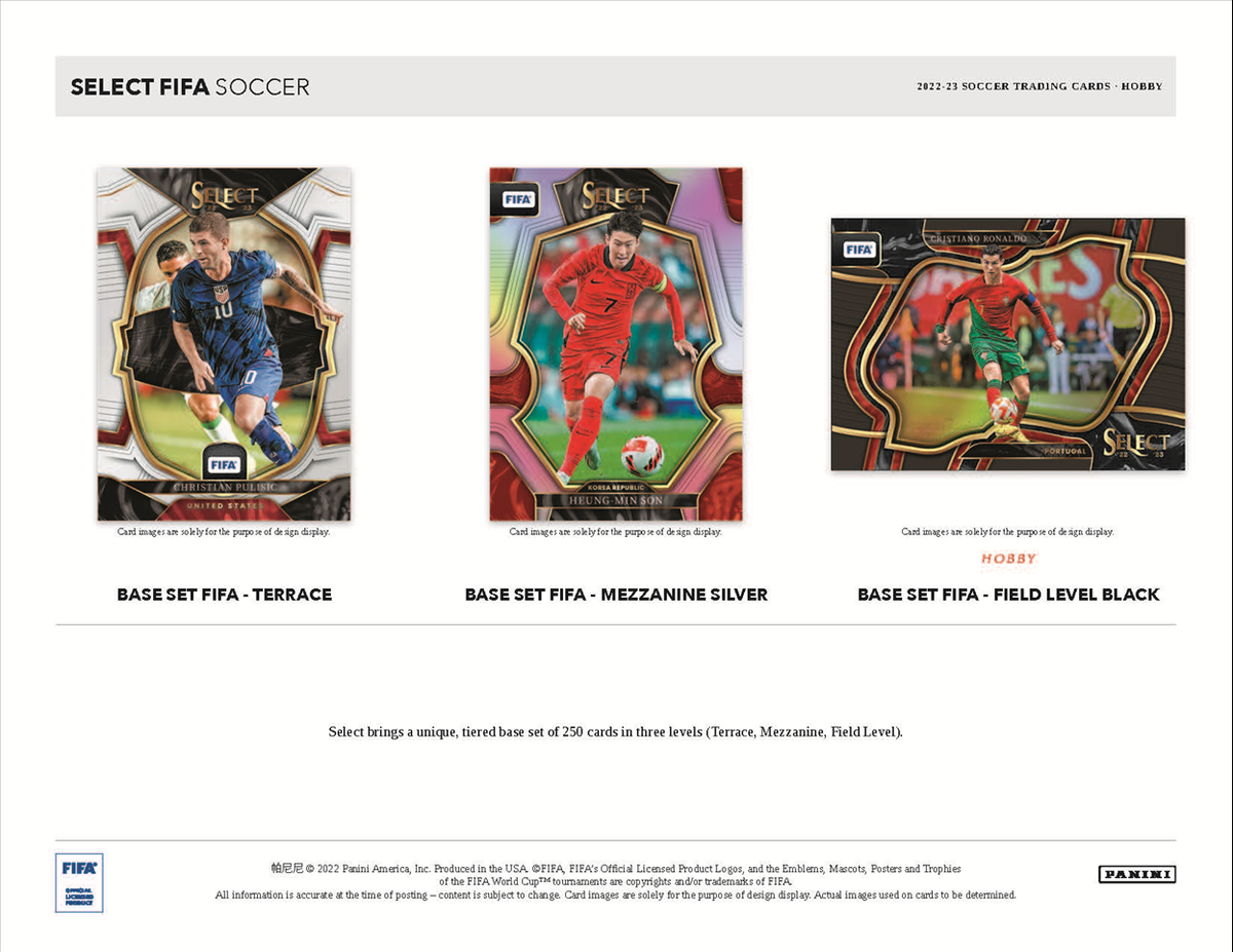 2022-23 Panini Select FIFA Soccer Hobby 12 Box Case