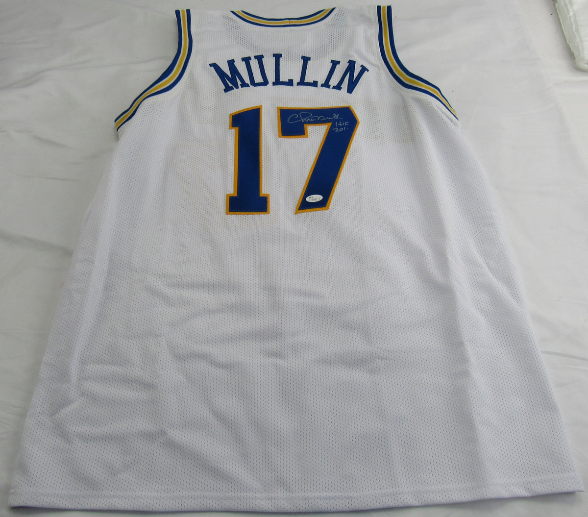 Chris Mullin Signed Auto Warriors Basketball Jersey w/ HOF Insc JSA J89658