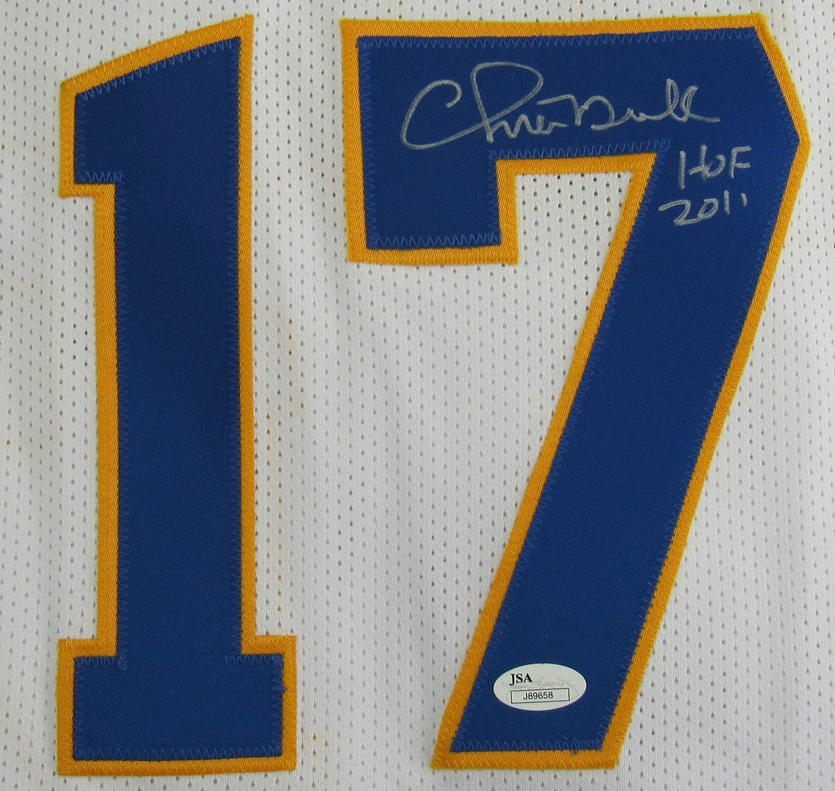 Chris Mullin Signed Auto Warriors Basketball Jersey w/ HOF Insc JSA J89658