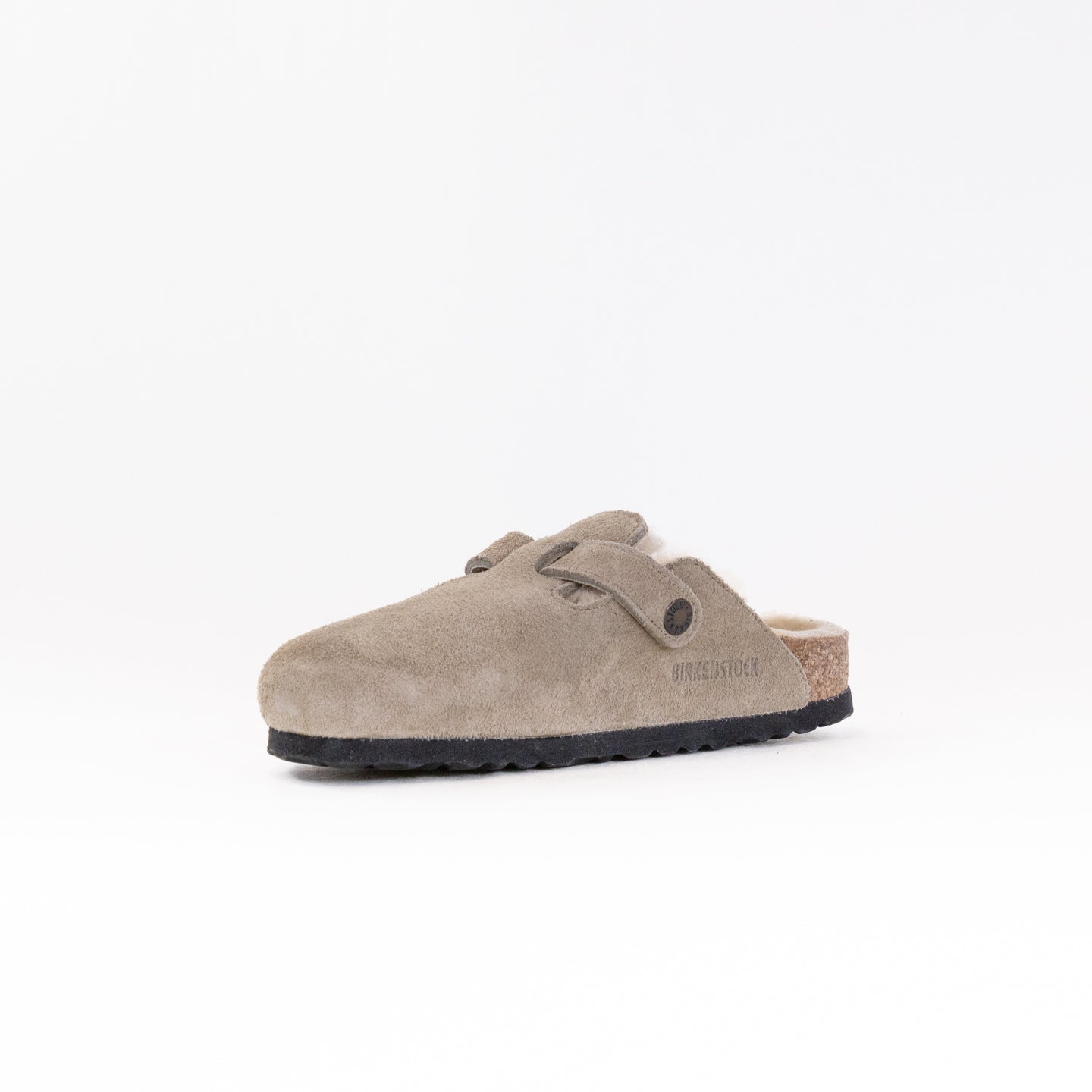 Boston Lammfell (Damen) - Taupe Veloursleder