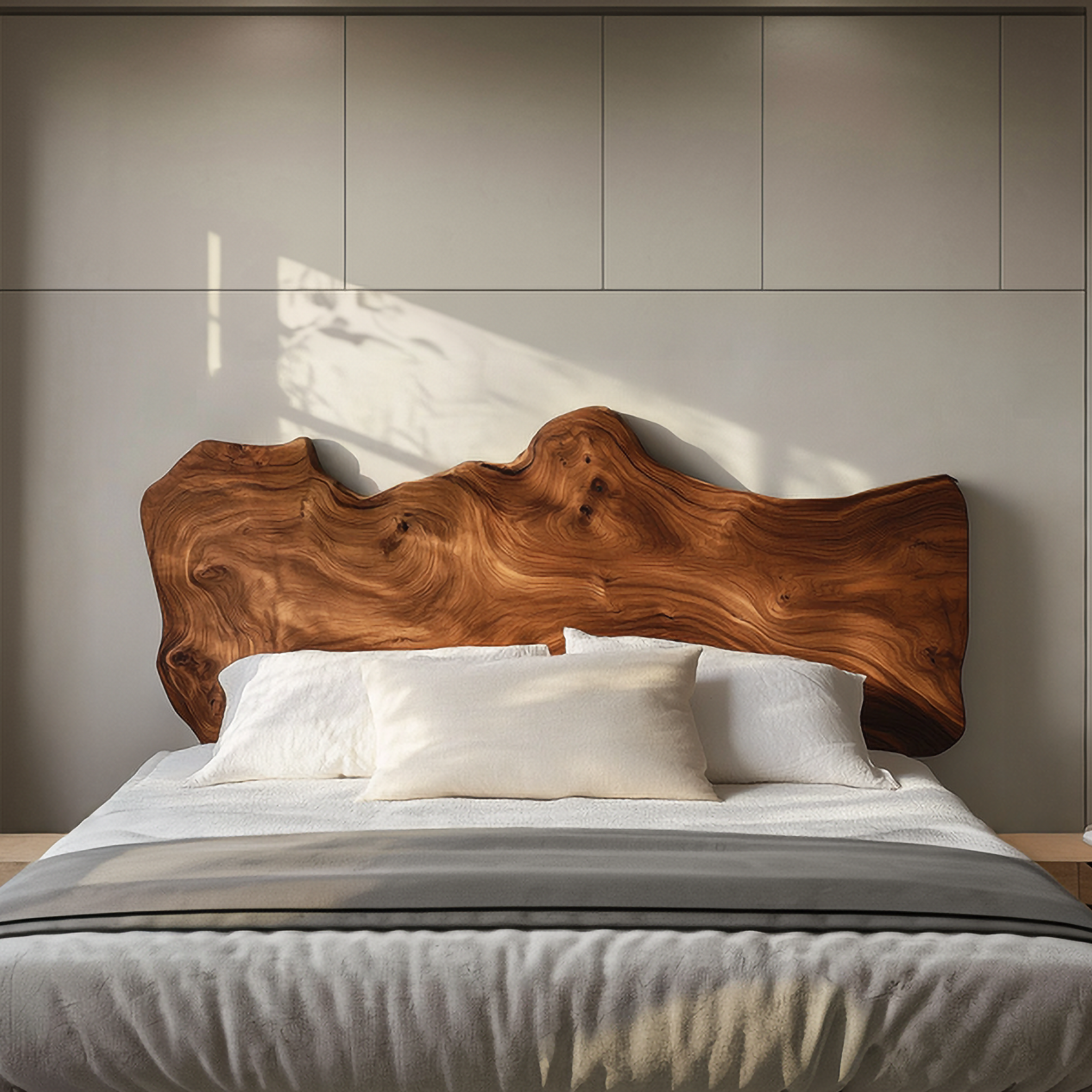 Rustic Organic Form Headboard For Bedroom Or Resting Area