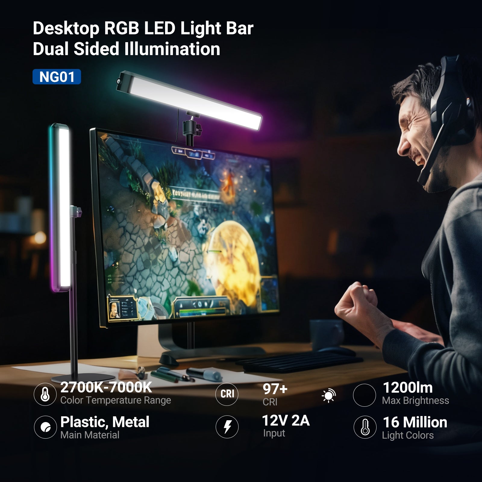 NEEWER NG01 RGB LED Streaming Light