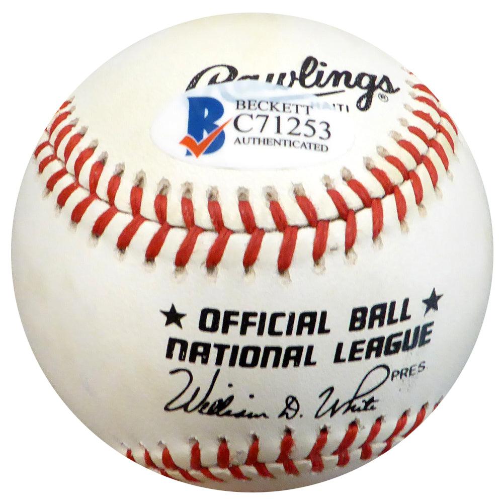 Jersey Joe Walcott Autographed Official NL Baseball Beckett BAS #C71253