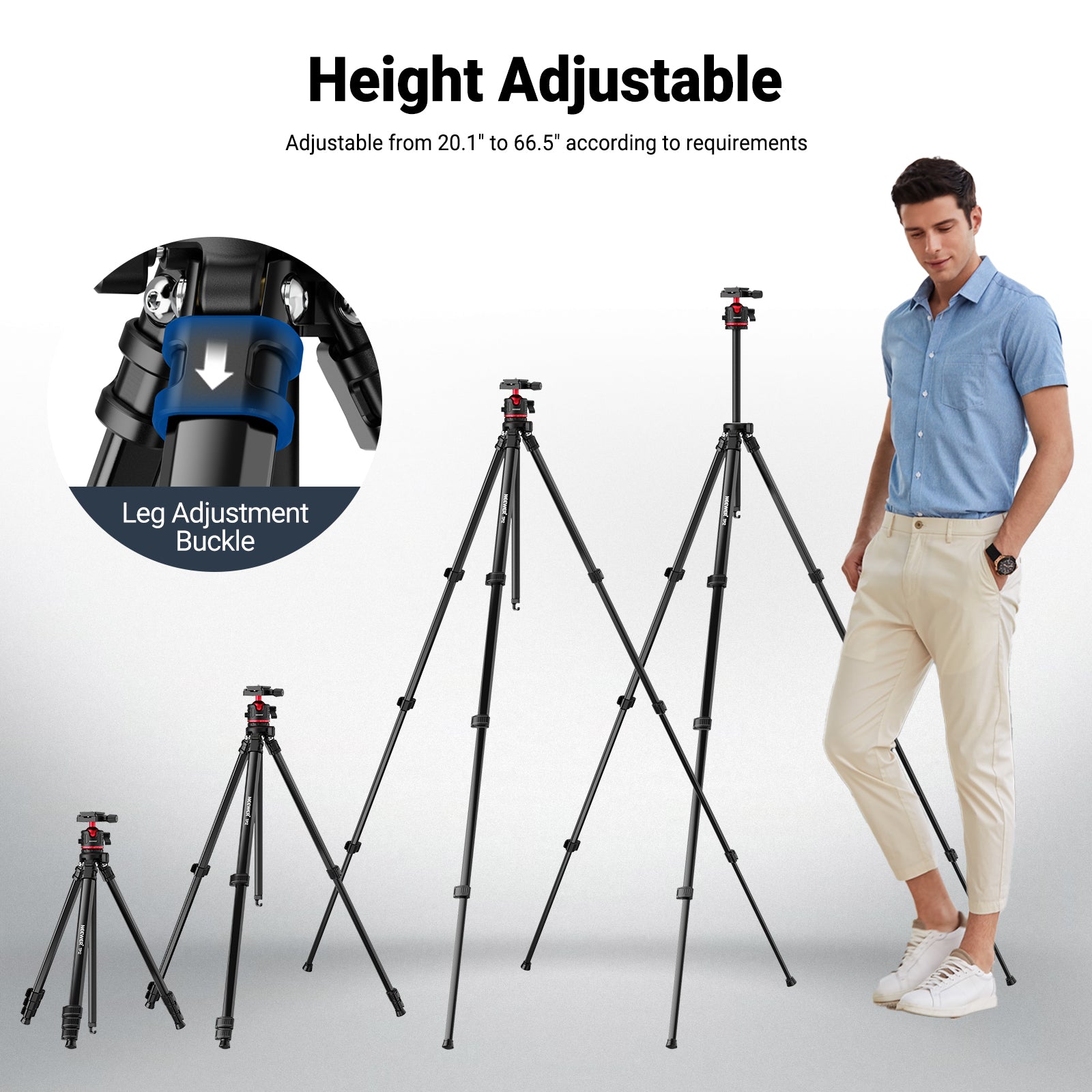 NEEWER BASICS TP12 66.5" Aluminum Alloy Travel Tripod