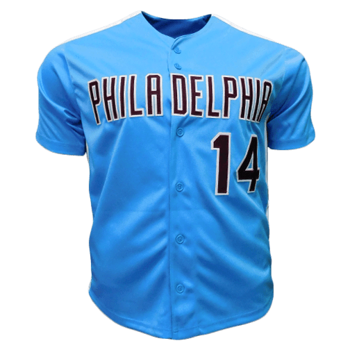 Pete Rose Signed Philadelphia Pro Style Baseball Jersey Blue (JSA)