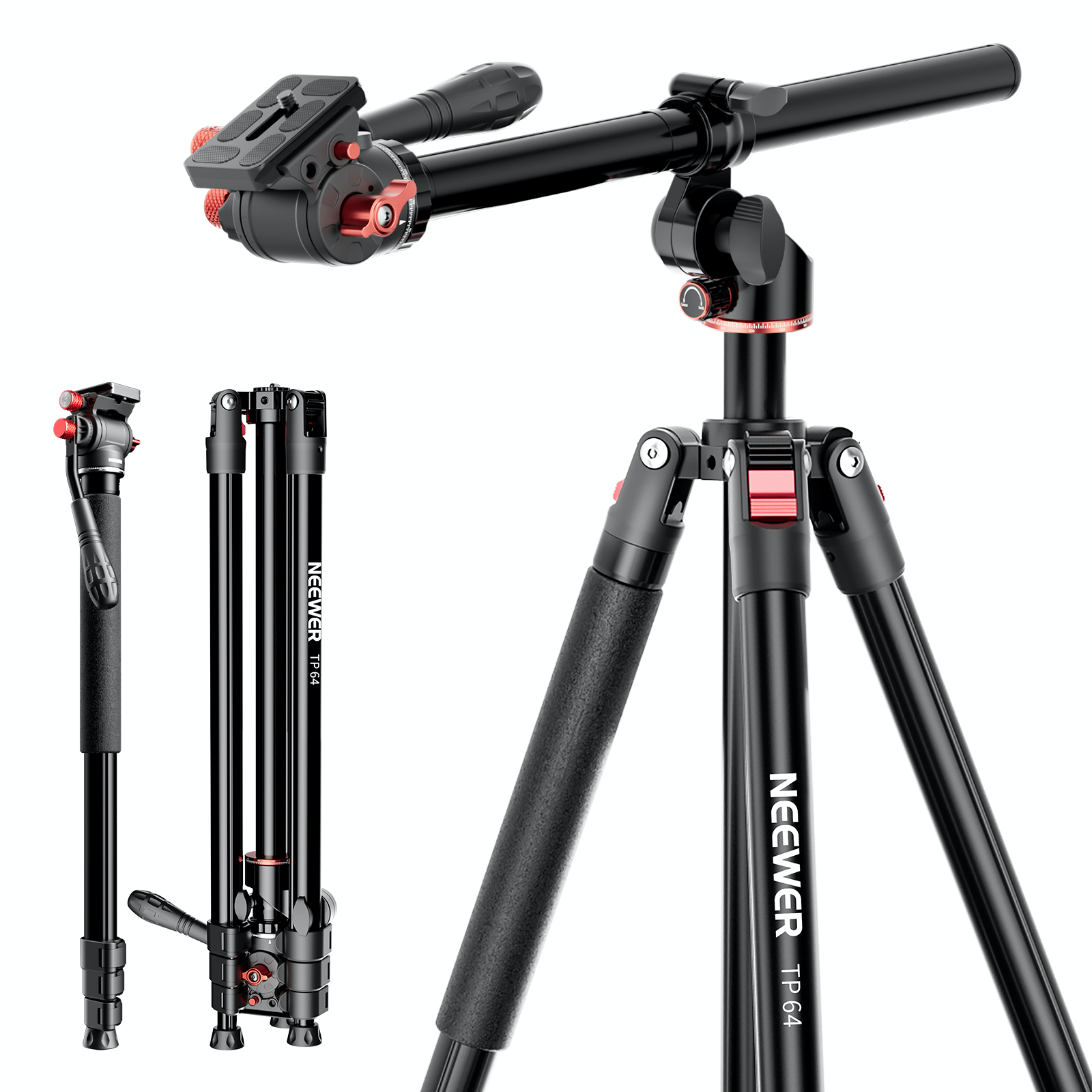 NEEWER TP63/TP64 Overhead Horizontal Camera Tripod Monopod