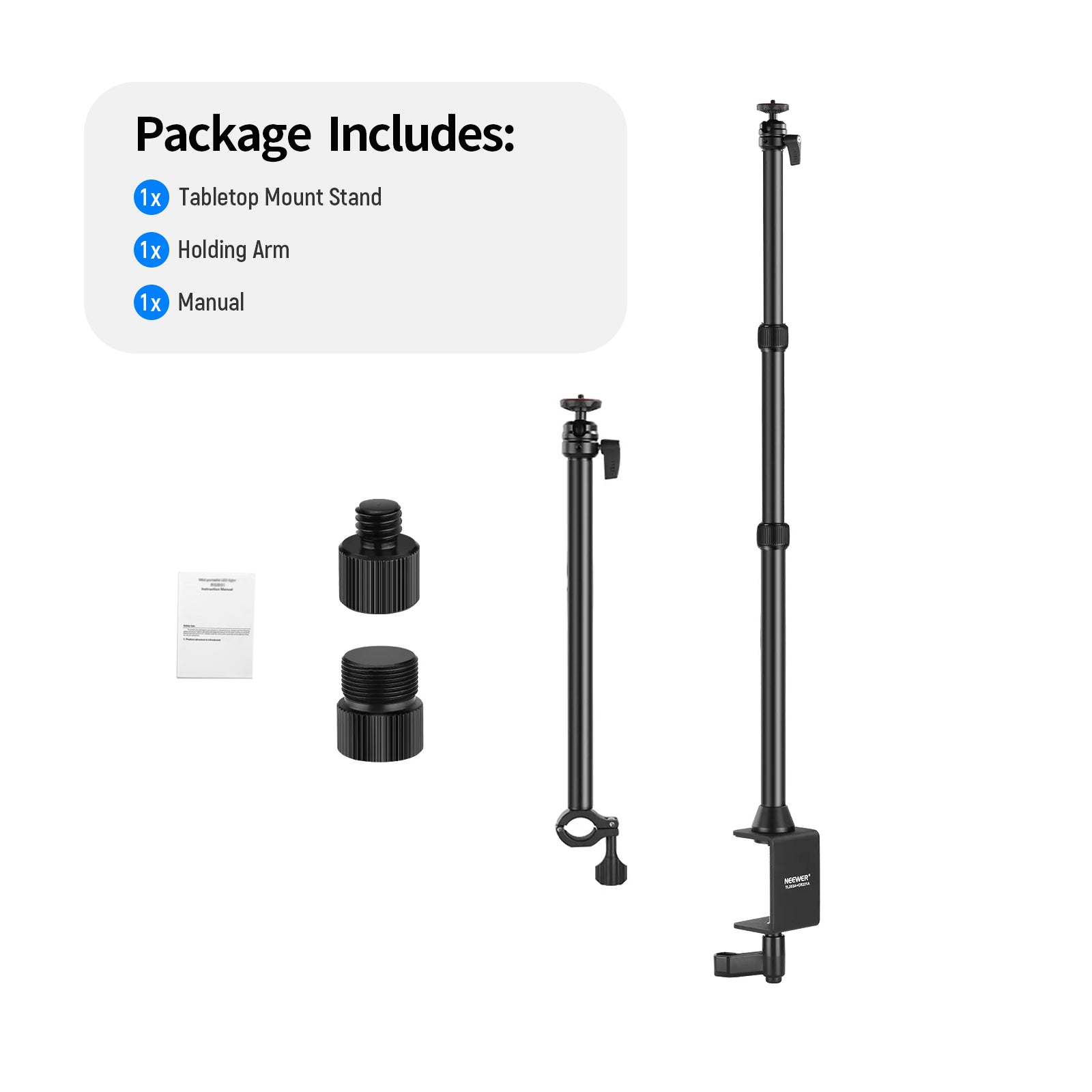 NEEWER TL253A+CR221A Tabletop Camera Mount Stand