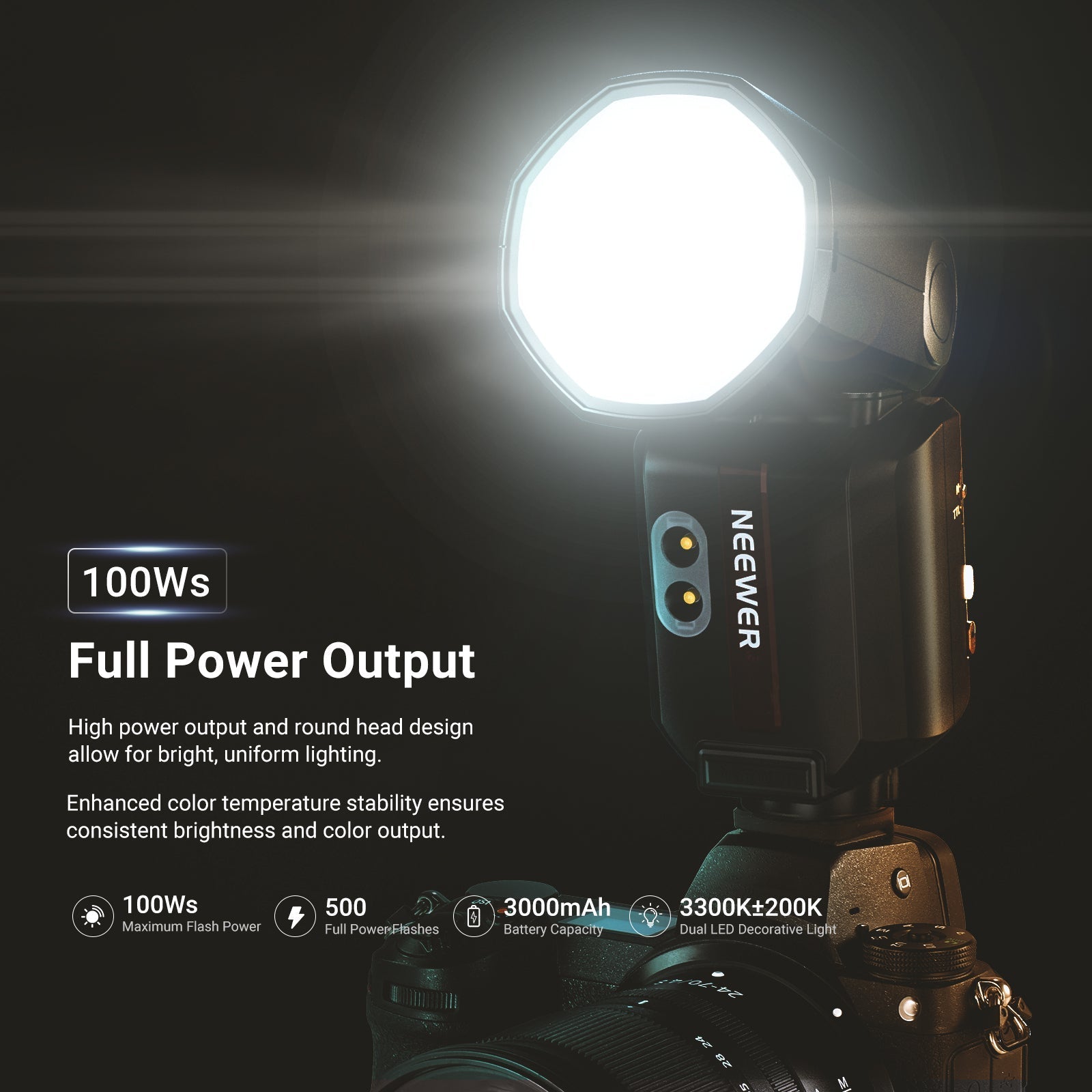 NEEWER Z3 100Ws 2.4G TTL Flash Speedlite