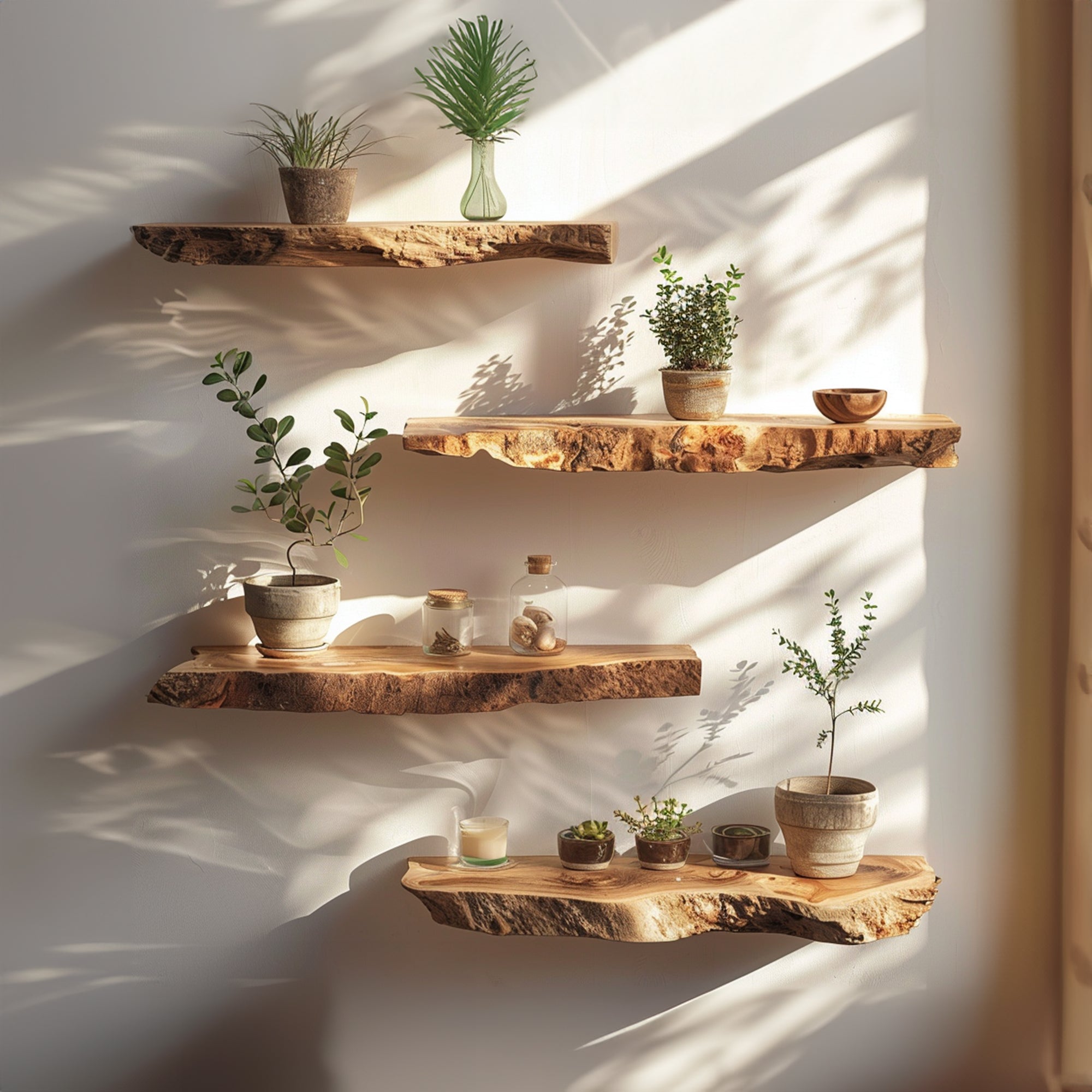 Floating Edge Shelves Live Edge Shelves Living Decor