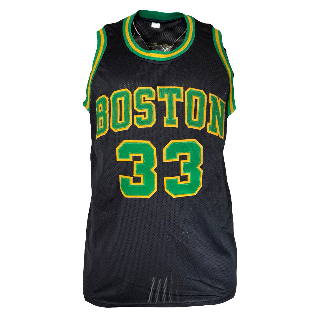 Larry Bird Signed Boston Black Basketball Jersey (Beckett)