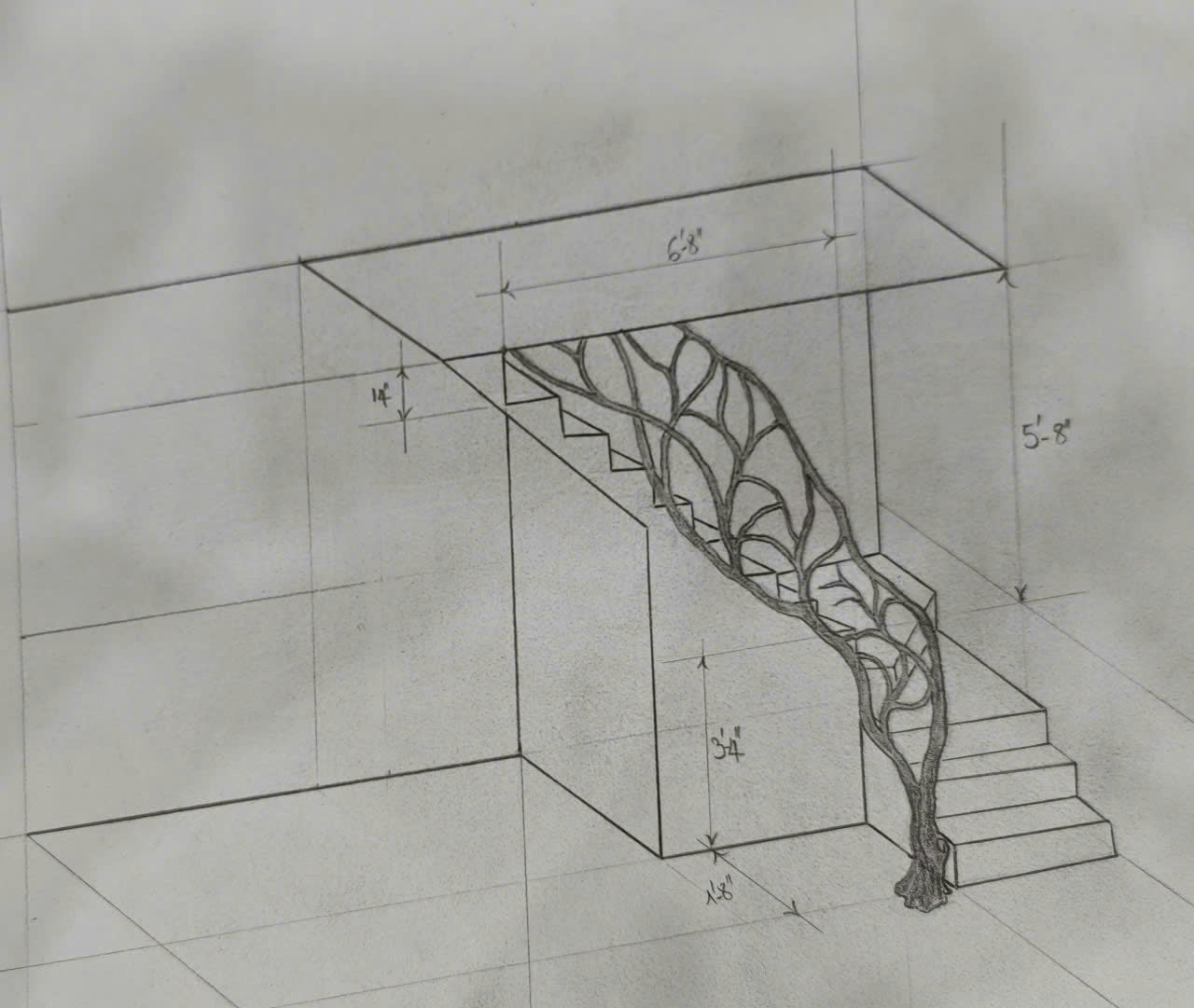 Elegant Wooden Branch And Leaf Stair Railing Custom Stair Railing Country Style