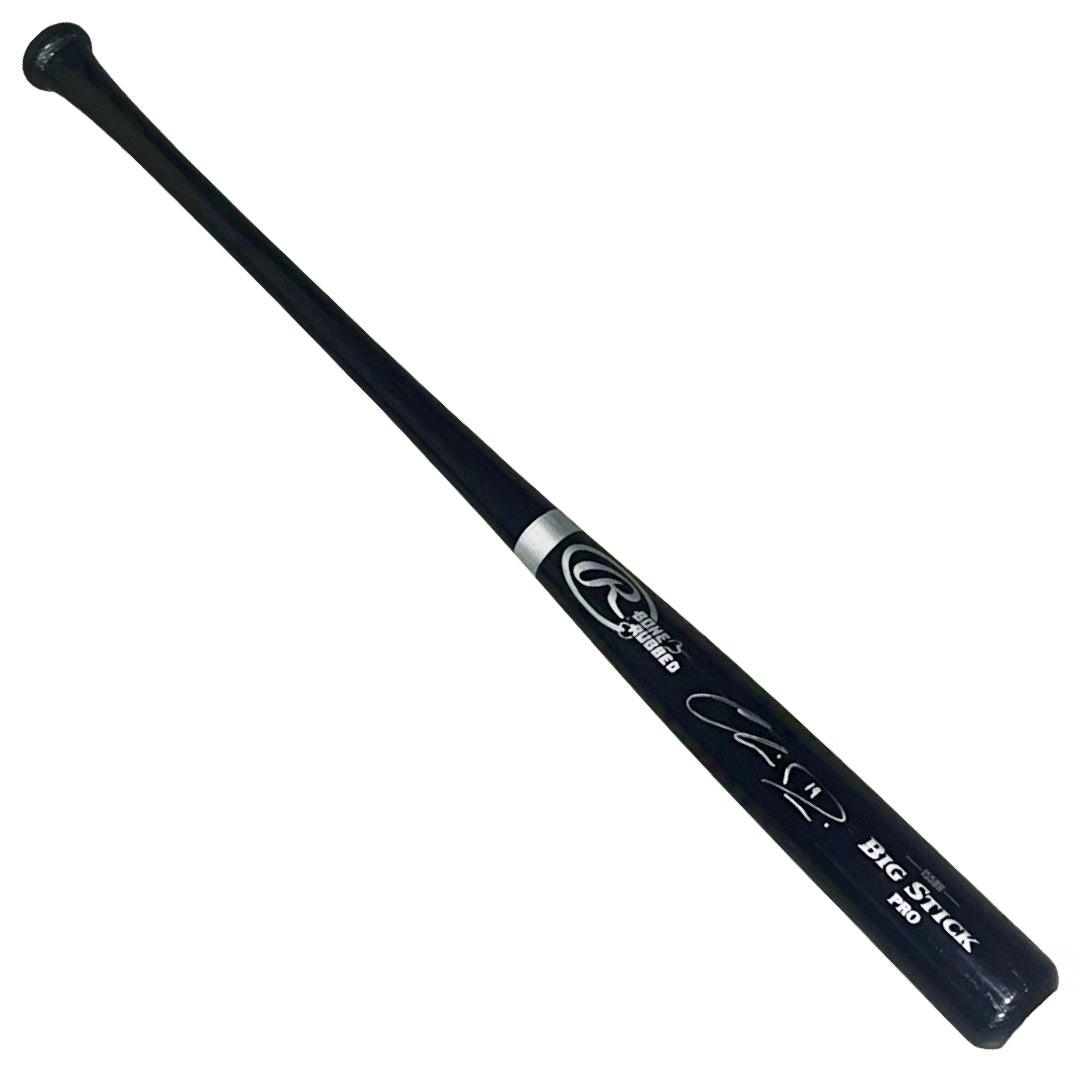 Chris Davis Signed Bone Rubbed Rawlings Black Baseball Bat (JSA)