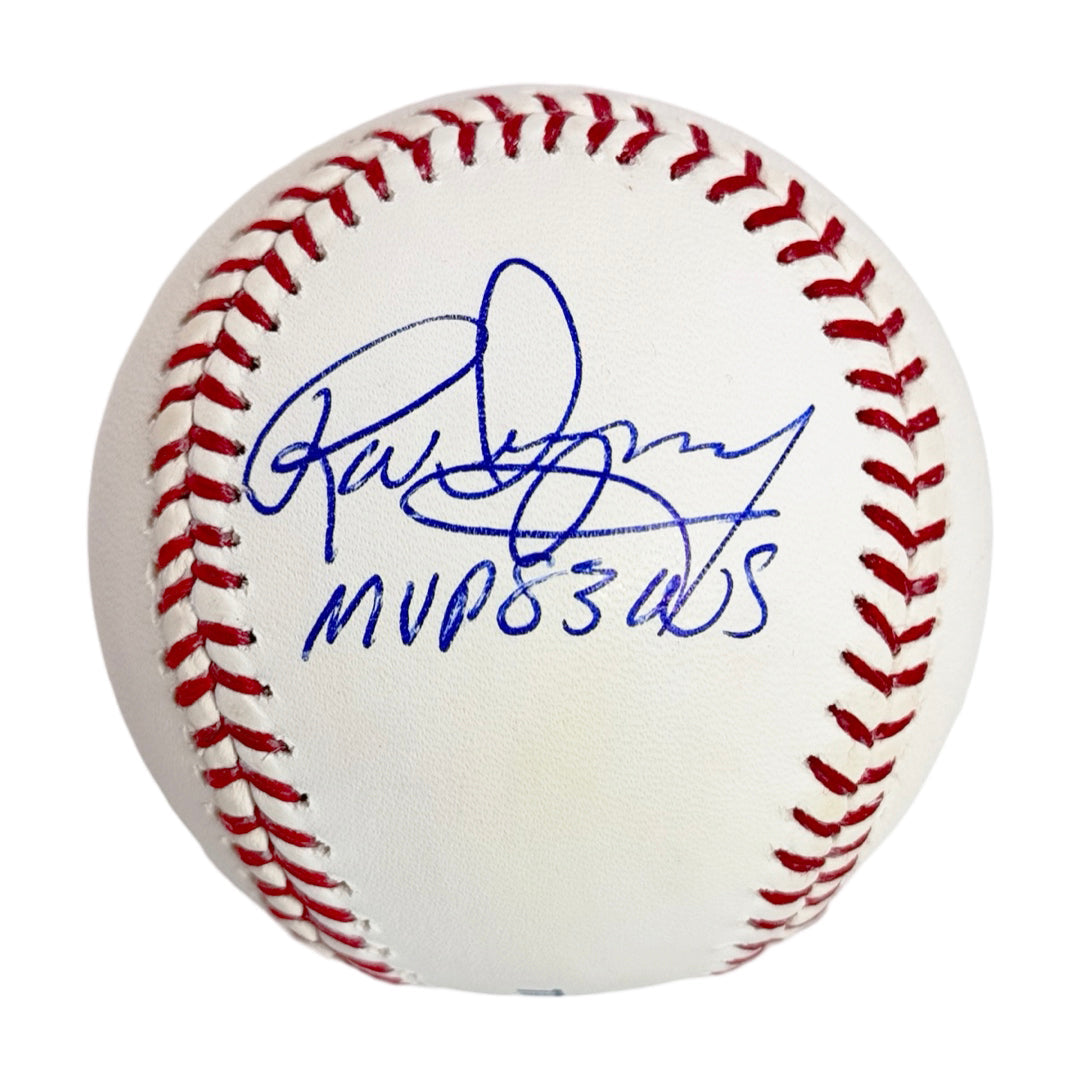 Rick Dempsey and Brooks Robinson Signed with MVP Inscriptions Rawlings Official Major League Baseball (JSA)