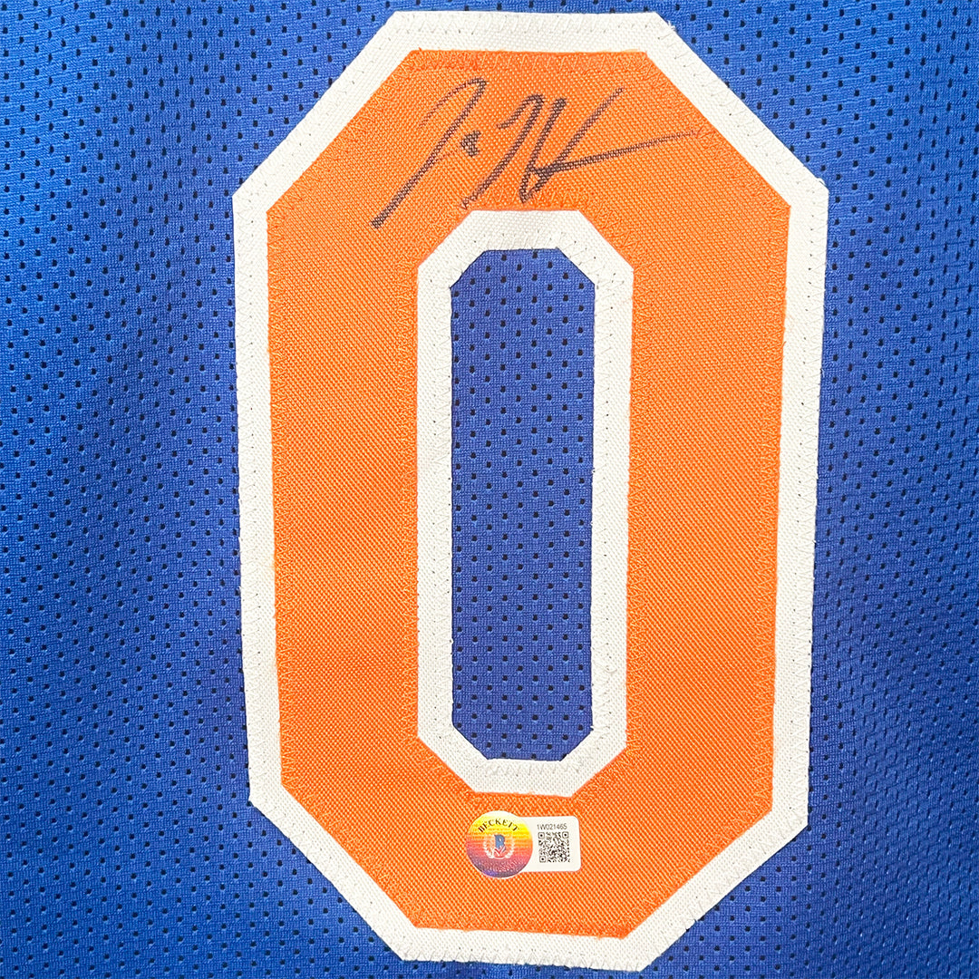 Donte Divincenzo Signed New York Royal Blue Basketball Jersey (Beckett)