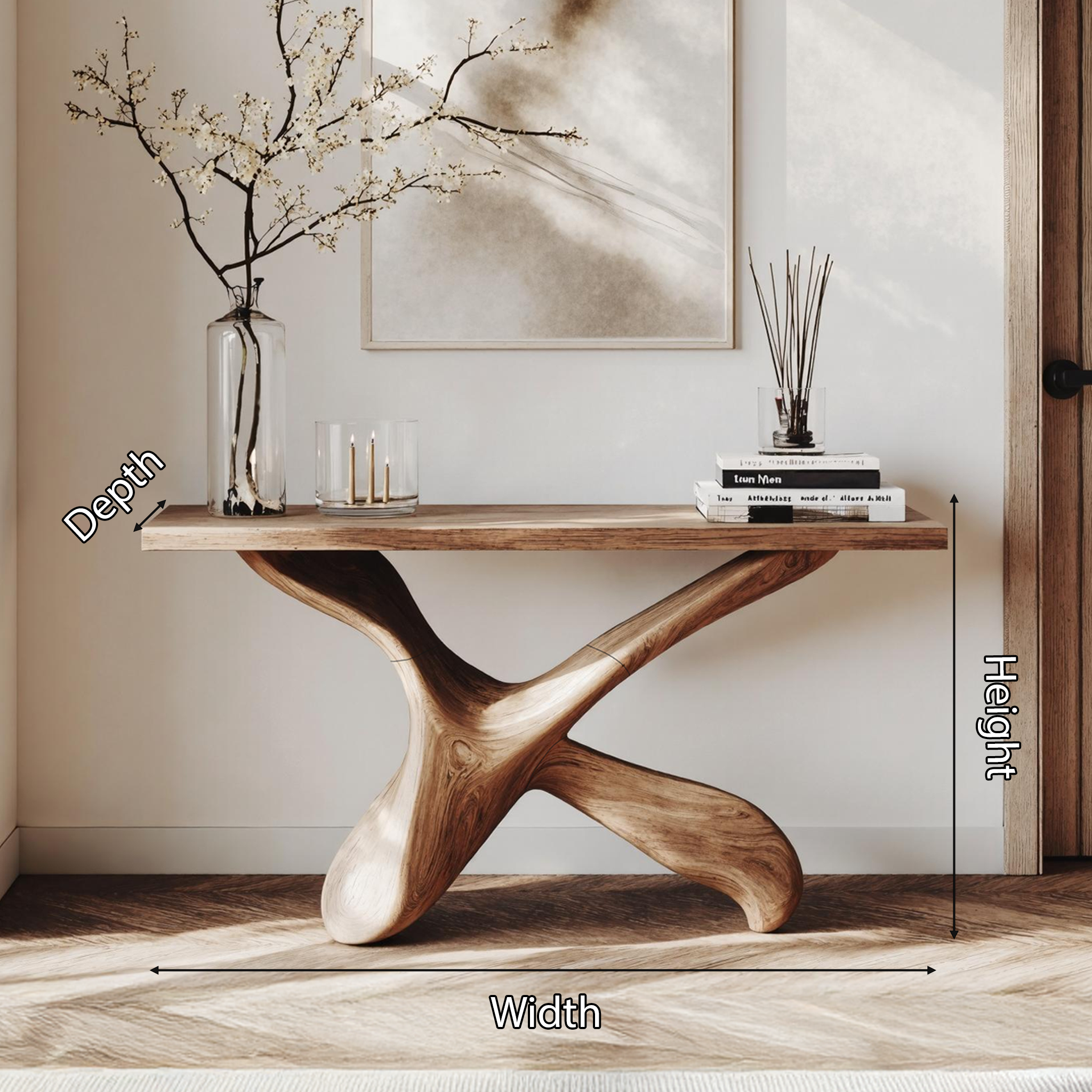 Farmhouse Console Table Entryway Decor