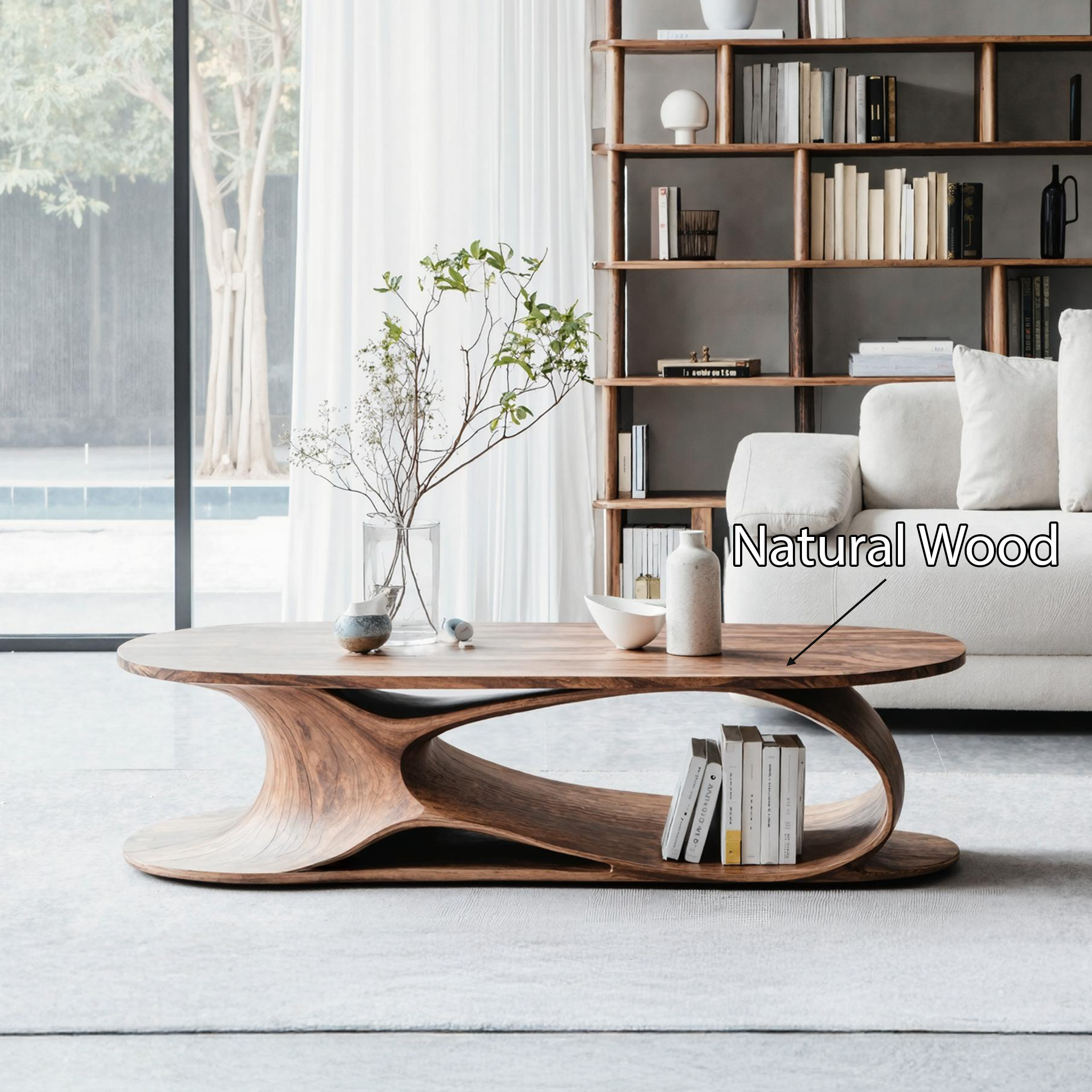 Mid Century Solid Wood Table For Cozy Interiors