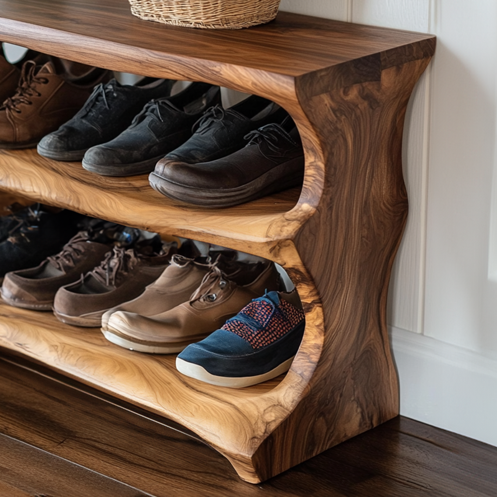 Handmade Hallway Bench Shoe Rack Livingroom Furniture