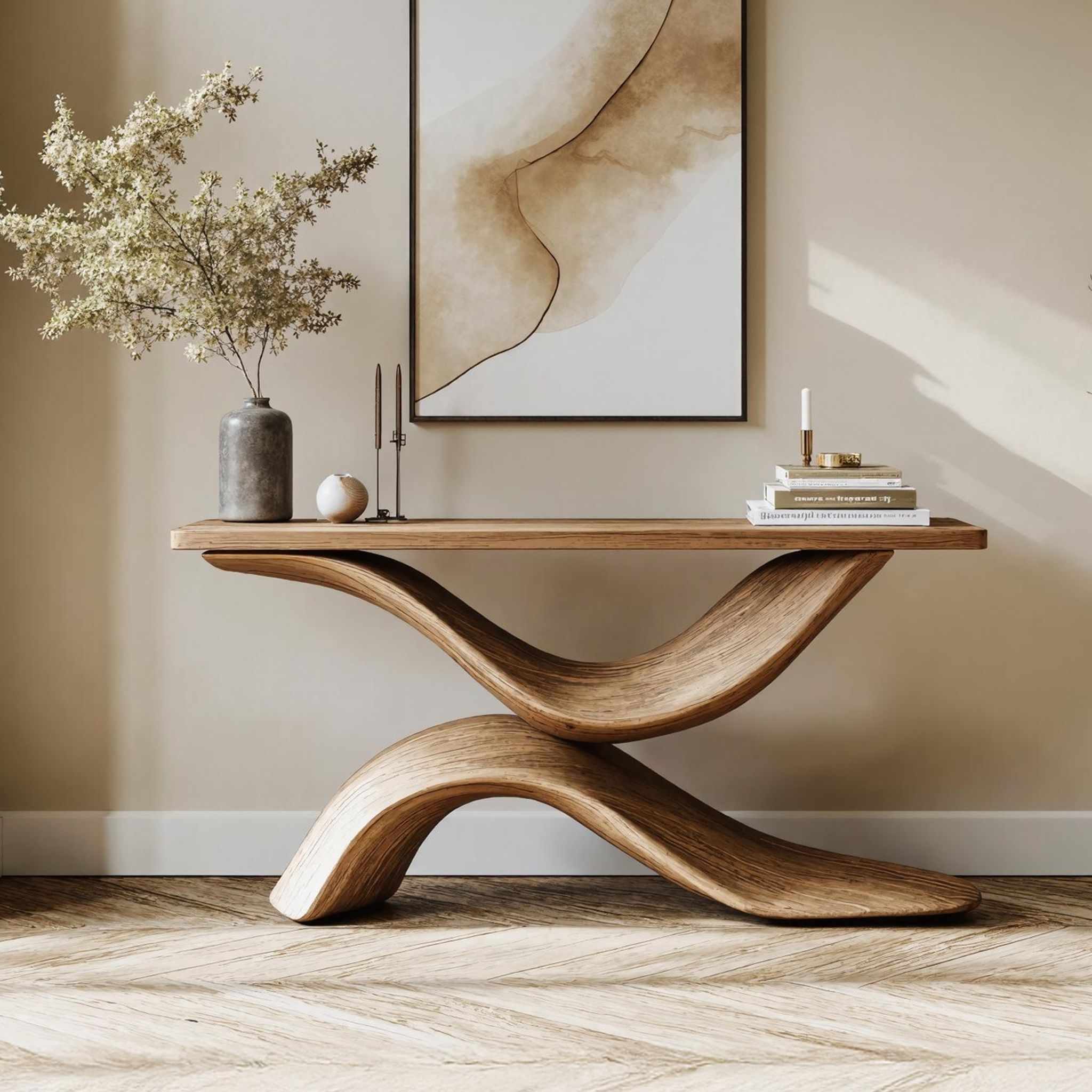 Handcrafted Live Edge Console Table Furniture Decor