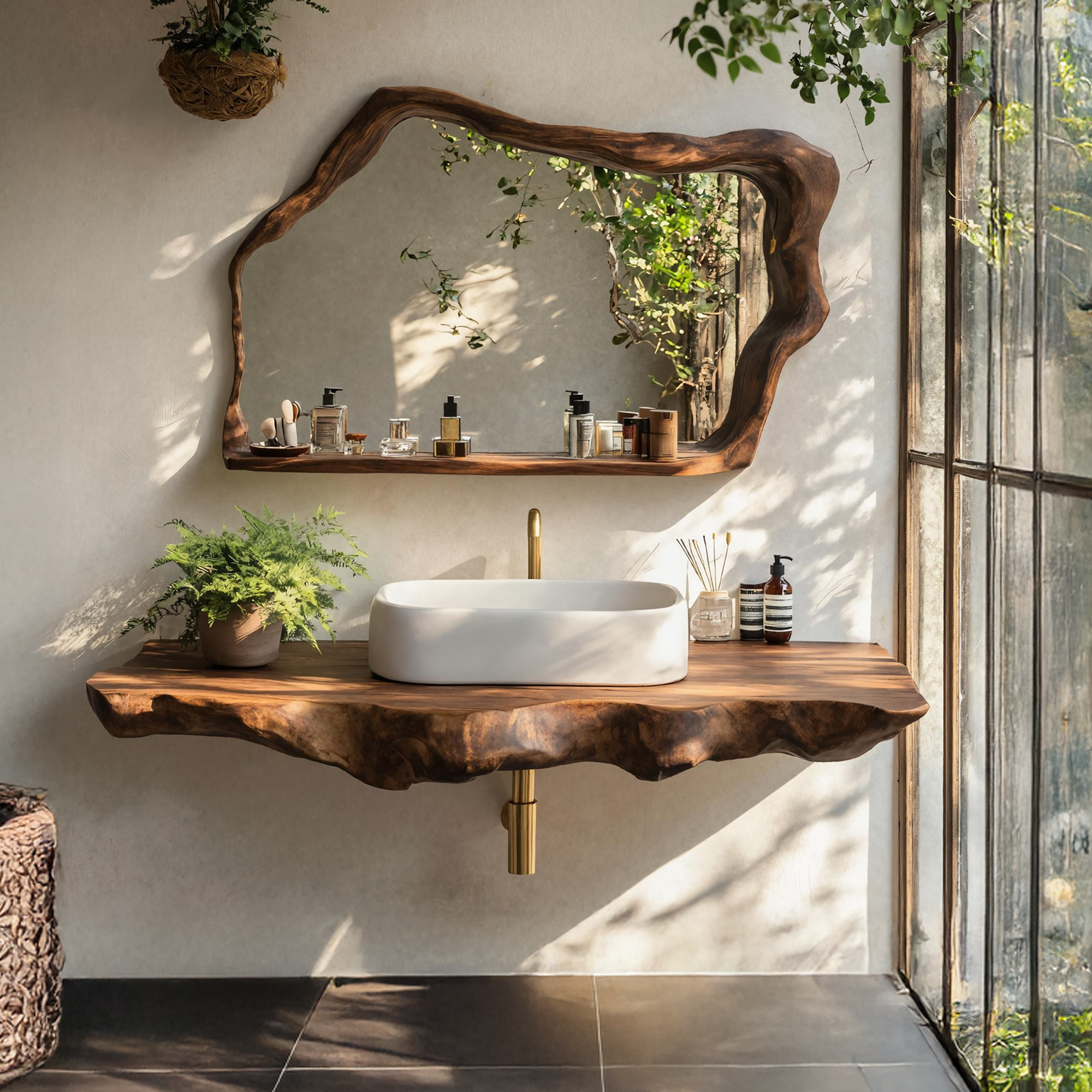 Rustic Wood Vanity For Elegant Bathroom Decor